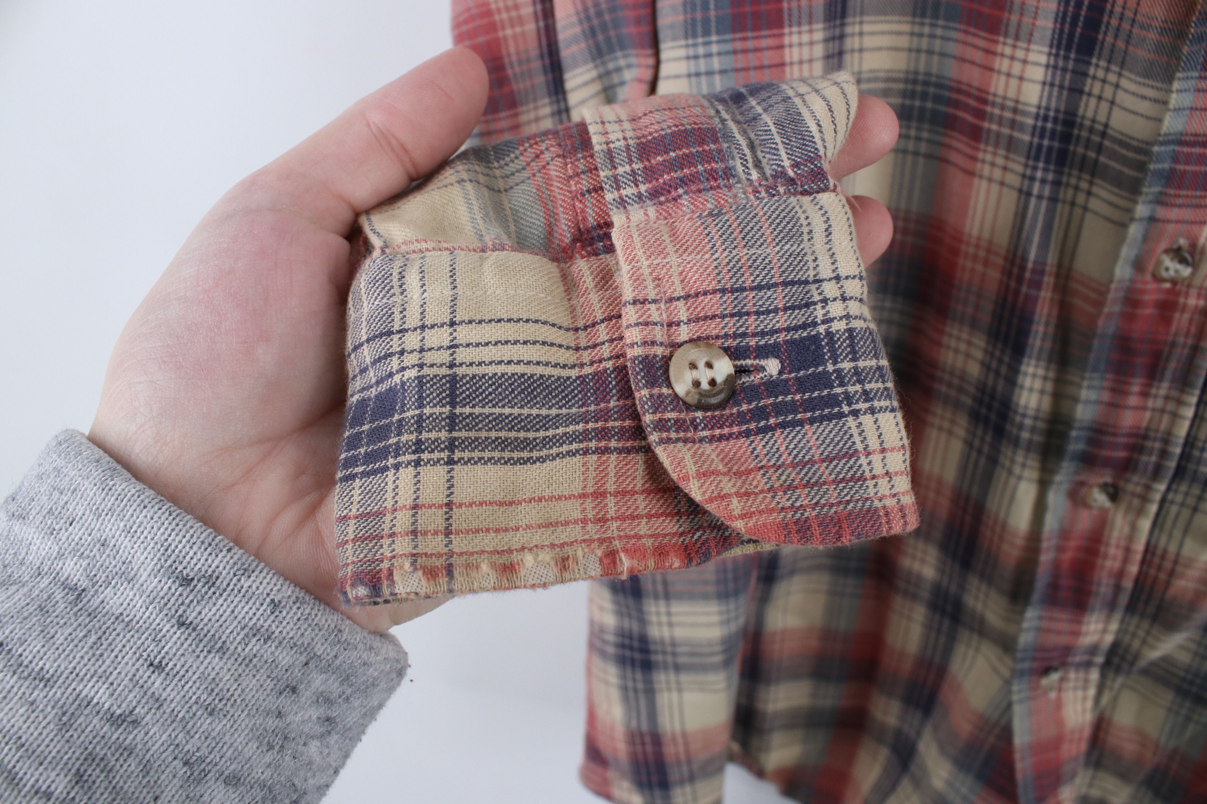 Levi's × Vintage Vintage 70s 80s Levis Flannel Collared Button Shirt Plaid Size US M / EU 48-50 / 2 - 9 Thumbnail