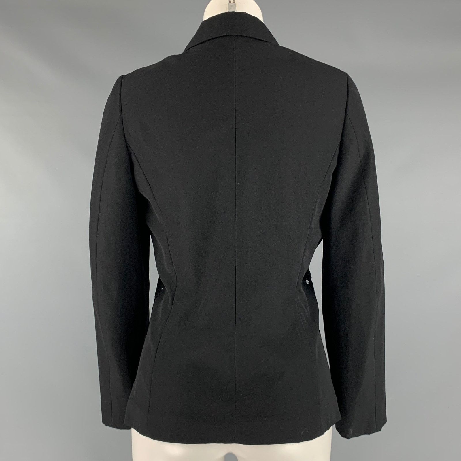Comme des Garcons COMME des GARCONS Size S Black Wool Lace Jacket Size S / US 4 / IT 40 - 3 Thumbnail