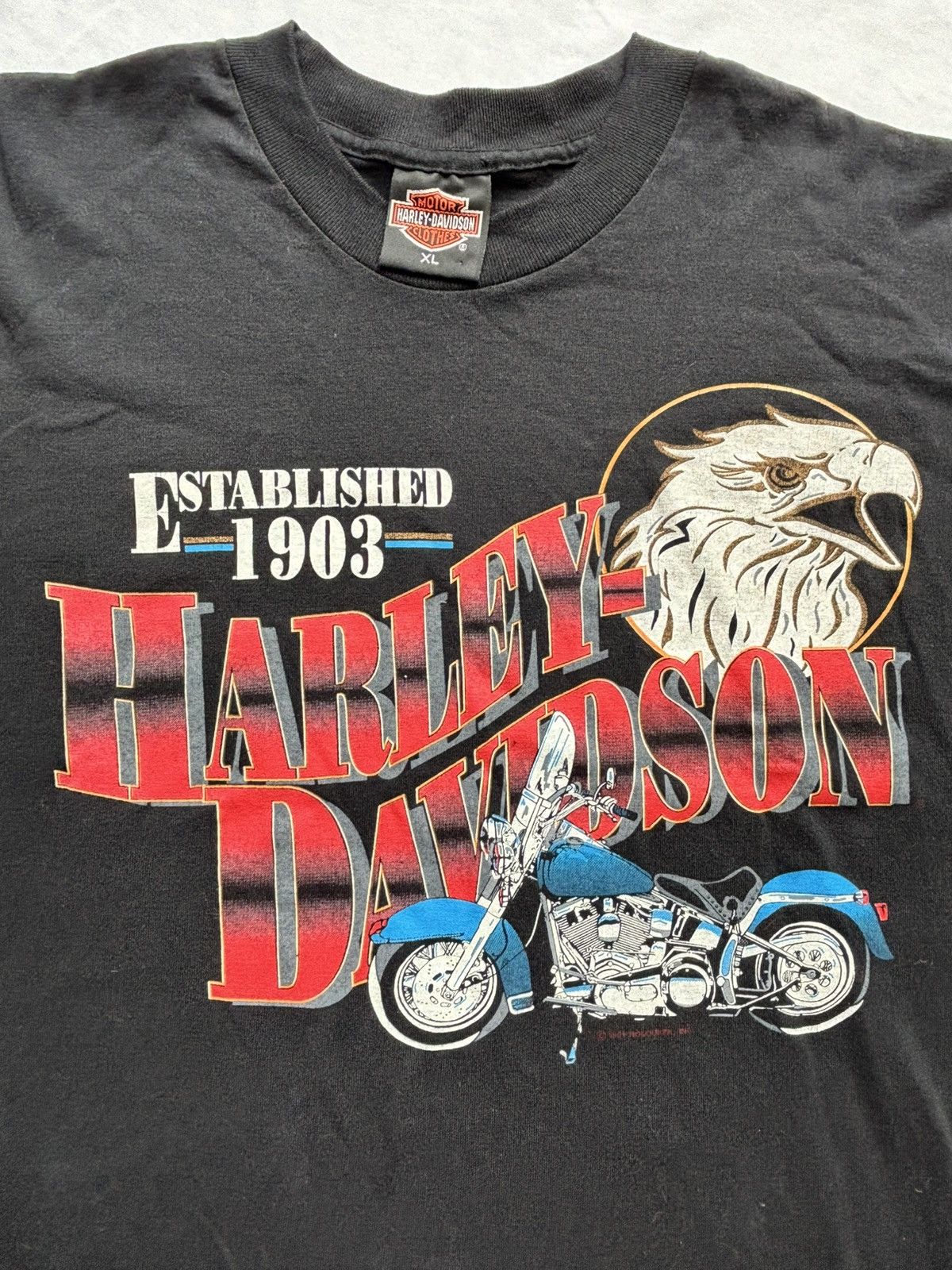 Harley Davidson Vintage 1991 Harley-Davidson Tee – “Established 1903” Size US XL / EU 56 / 4 - 4 Thumbnail