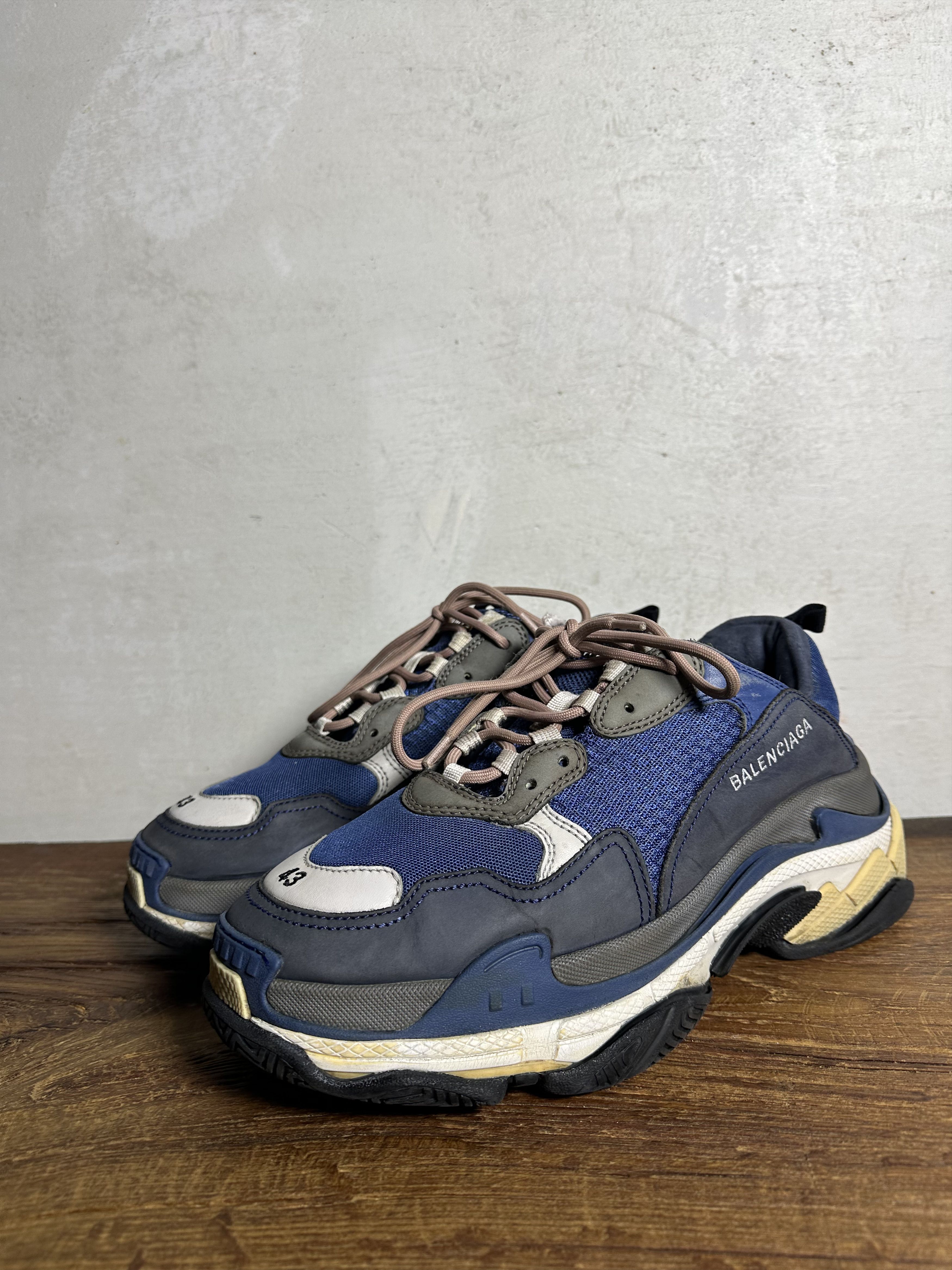 Balenciaga Balenciaga Triple S Blue/White Sneakers | Grailed