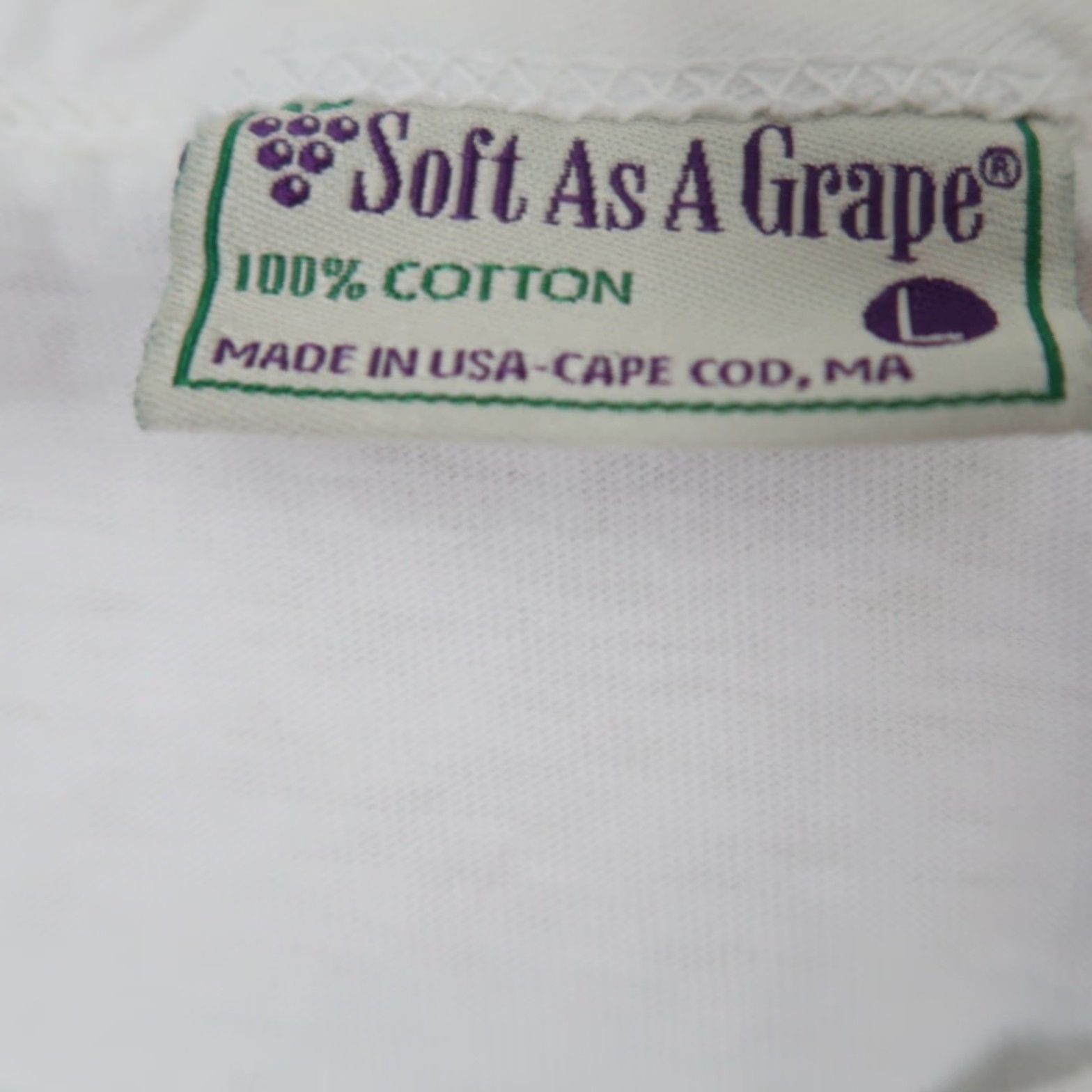 Vintage VINTAGE 90s Soft As A Grape white floral bouquet cropped tee L Womens T-Shirt 100% Cotton Short Sleeve Size L / US 10 / IT 46 - 4 Thumbnail