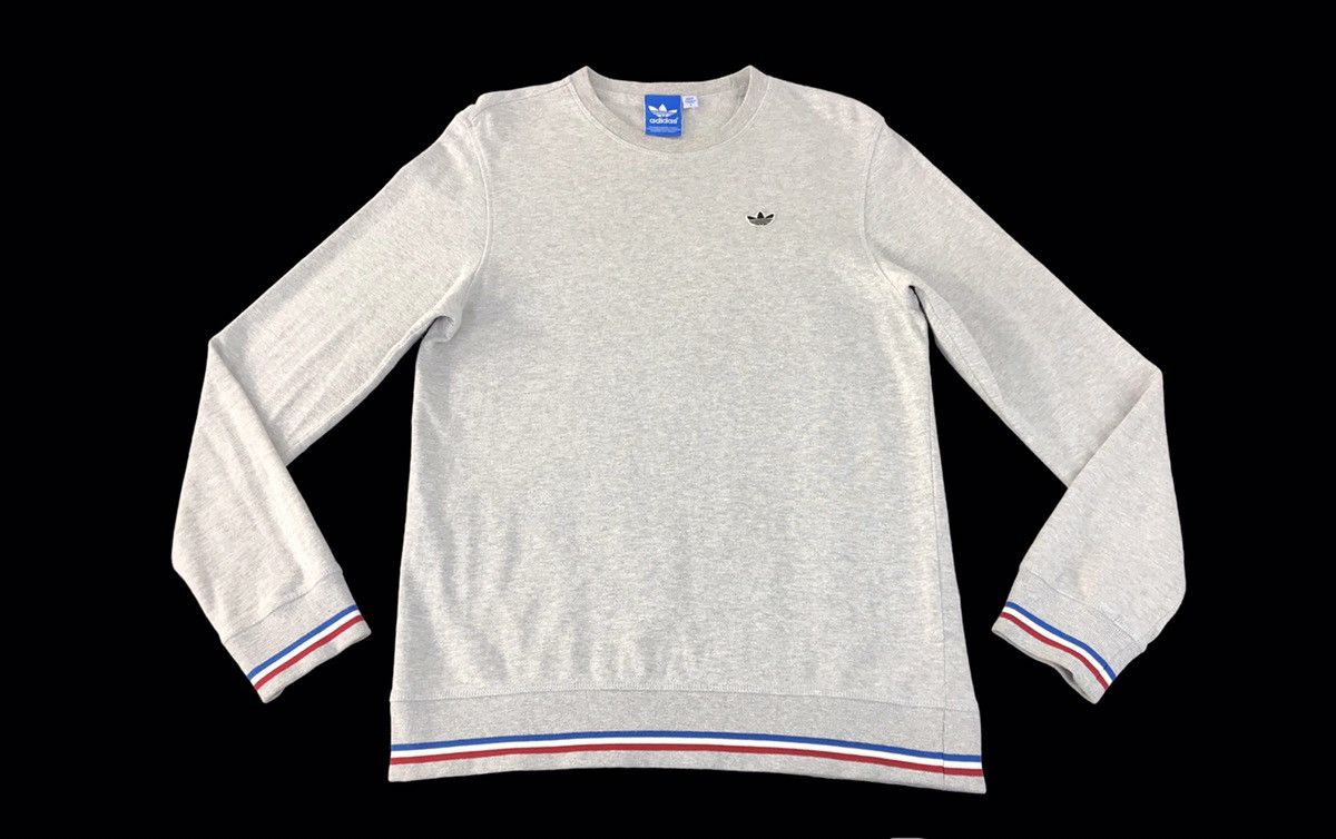 Adidas × Vintage Vintage Sweatshirt Adidas Logo Striped Design Style Size US M / EU 48-50 / 2 - 1 Thumbnail