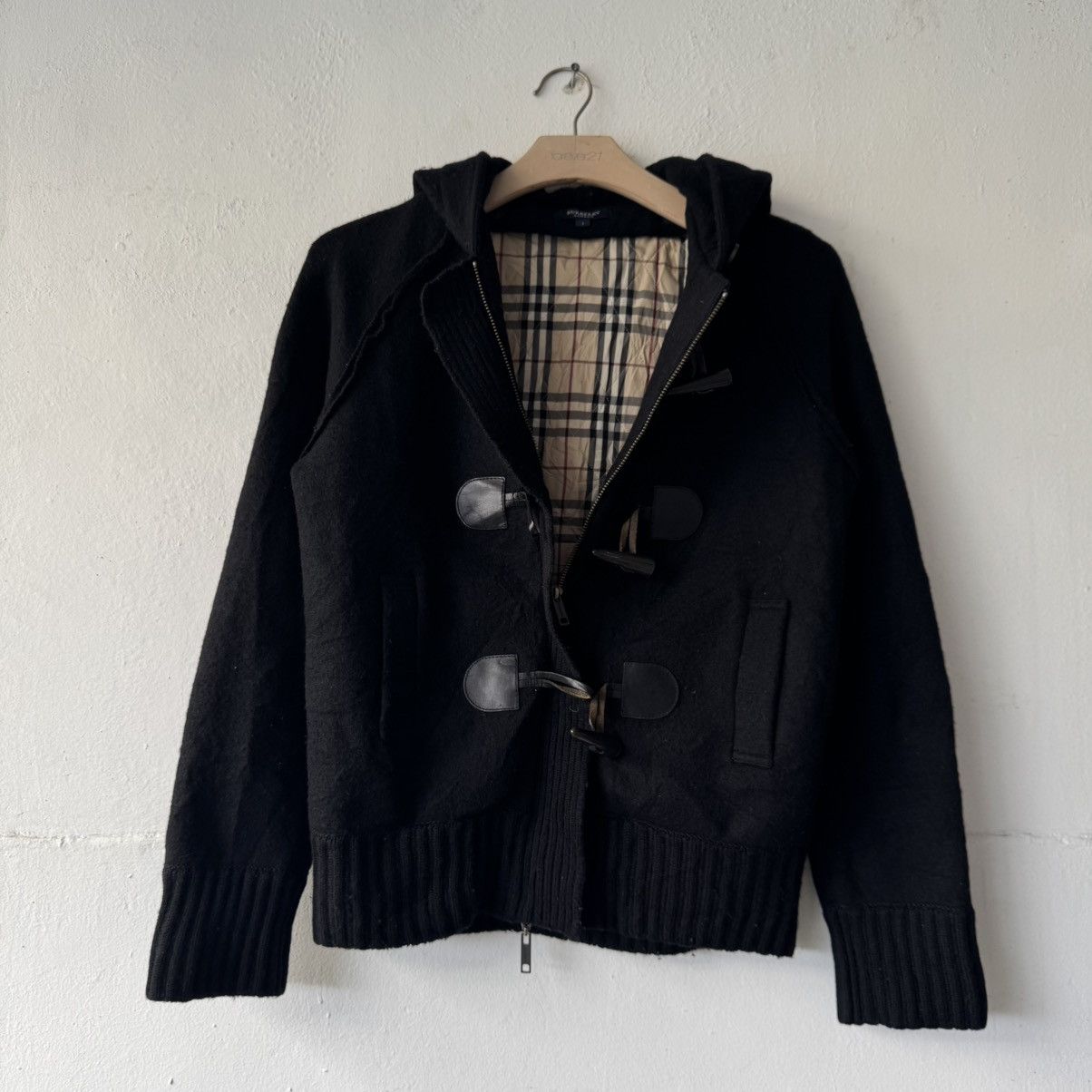 Burberry Burberry Knit Wool Hooded Duffle Coat Size US S / EU 44-46 / 1 - 1 Thumbnail