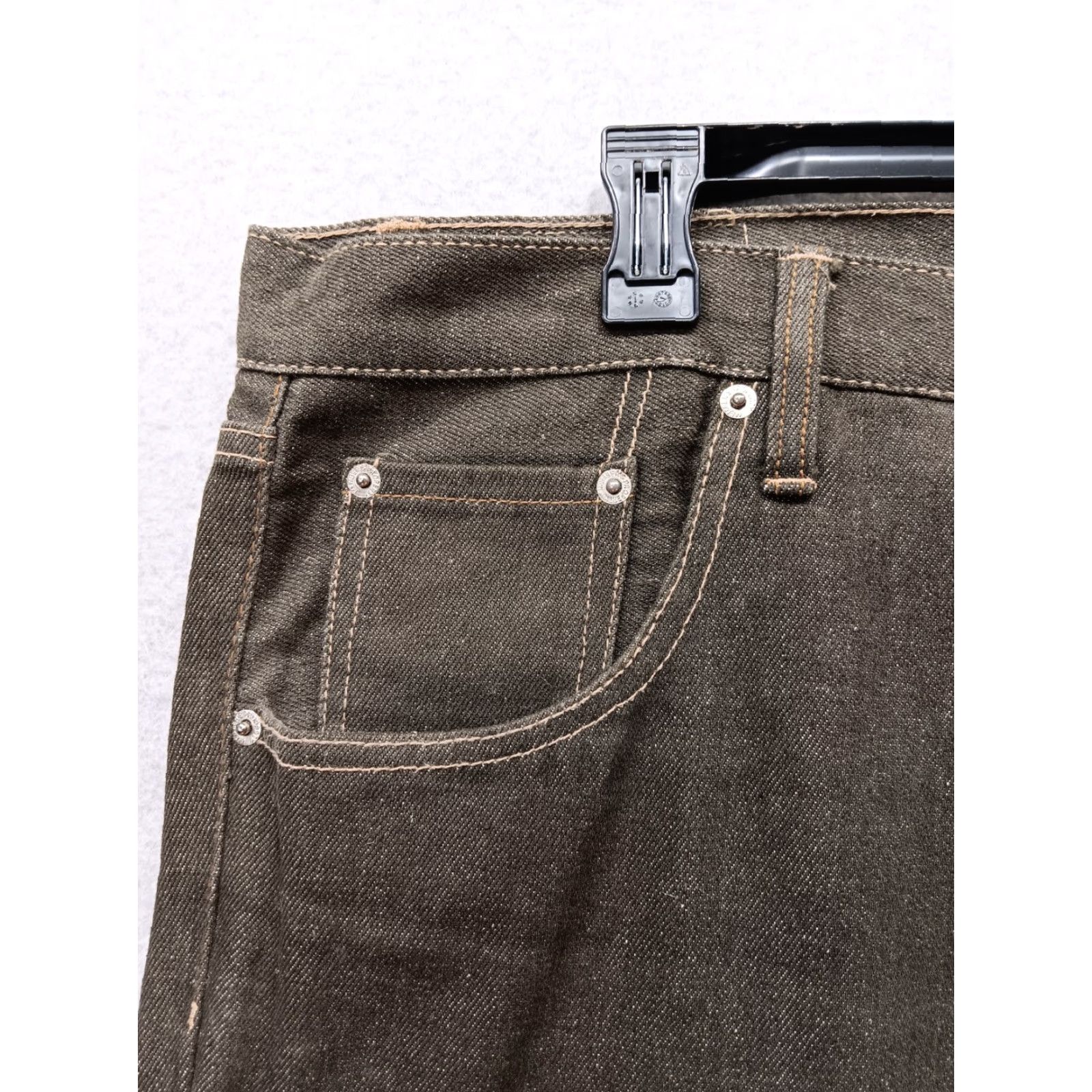 Vintage VINTAGE Member's Property Jeans Men 42x32 Green Relaxed Baggy Y2K Hip Hop Grunge 5-Pocket Denim EUC Size US 42 / EU 58 - 4 Thumbnail