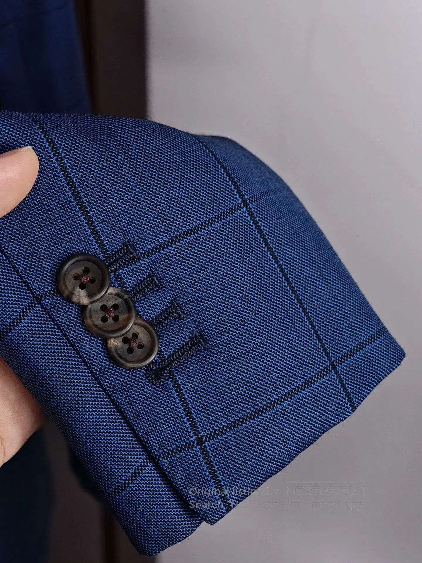 Japanese Brand Custom Blue Wool Jacket. Size US XS / EU 42 / 0 - 4 Thumbnail