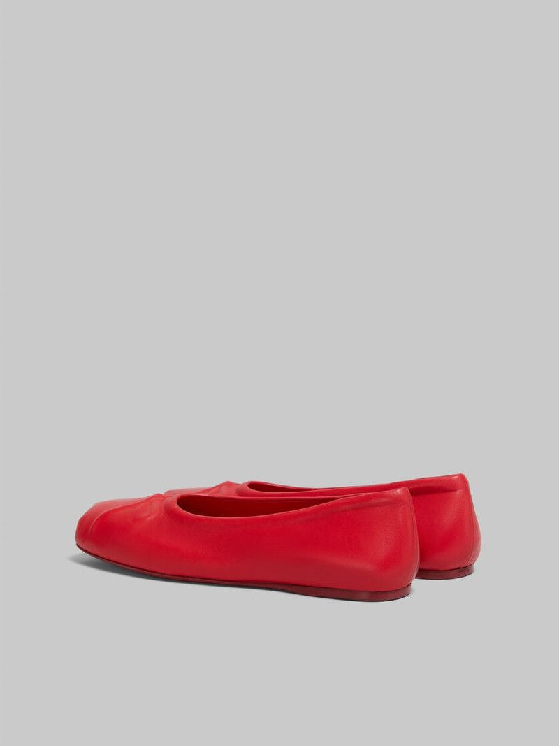 Marni o1f1d3z0126 Seamless Little Bow Ballet Flats in Red Size US 8 / IT 38 - 3 Thumbnail