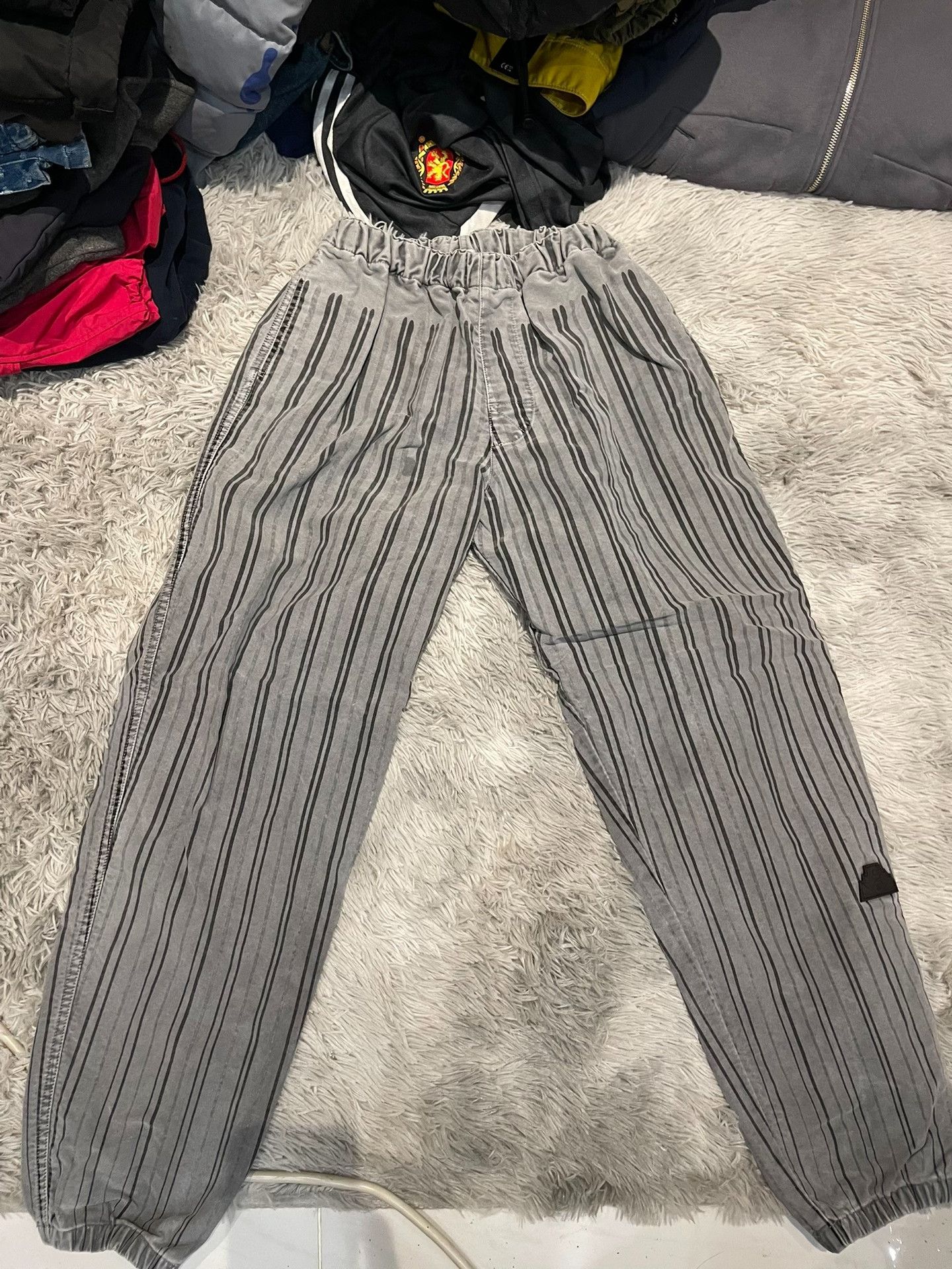 Cav Empt Cav Empt Washed Vintage Gray Striped Pants Size US 30 / EU 46 - 1 Thumbnail