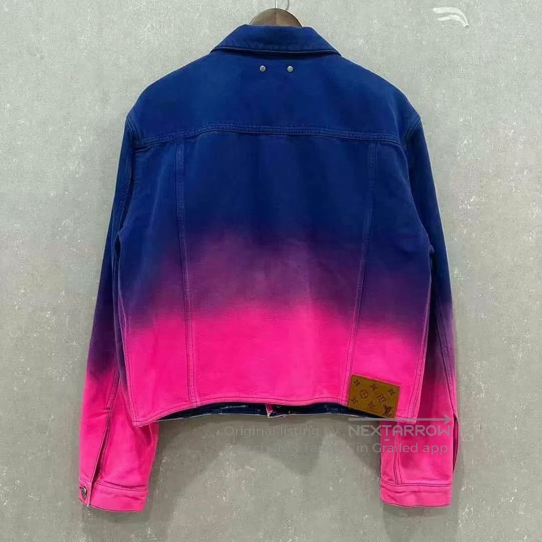 Louis Vuitton louis vuitton blue pink gradient denim jacket. Size L / US 10 / IT 46 - 2 Thumbnail