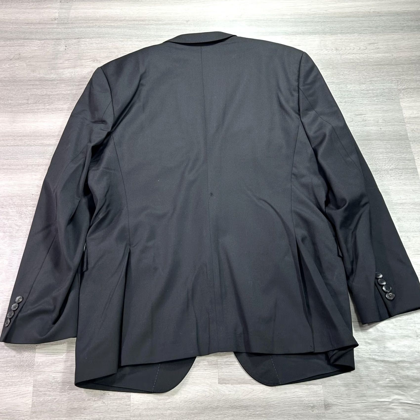 Hugo Boss HUGO BOSS Suit Jacket Mens 44R Black Wool Trabaldo Togna Super 120 2 Button Size 44R - 2 Thumbnail