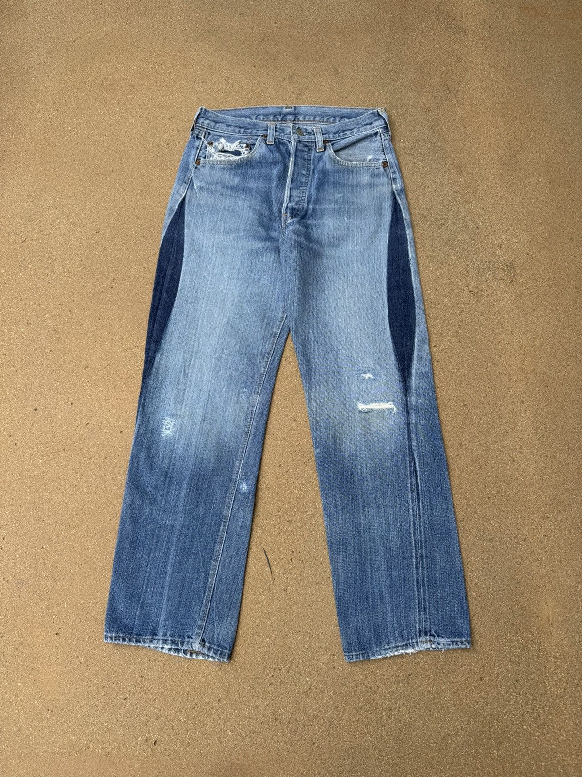 Levi's × Vintage Vtg 70’s Levis 501xx Redline Selvedge Distressed Jeans 28x28 Size US 28 / EU 44 - 1 Thumbnail