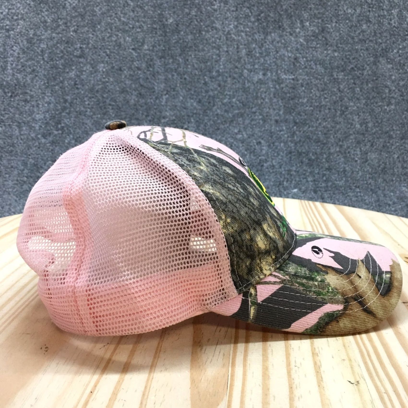John Deere John Deere Trucker Hat Womens Pink OS Adjustable Curved Brim Embroidered Logo Size ONE SIZE - 5 Thumbnail
