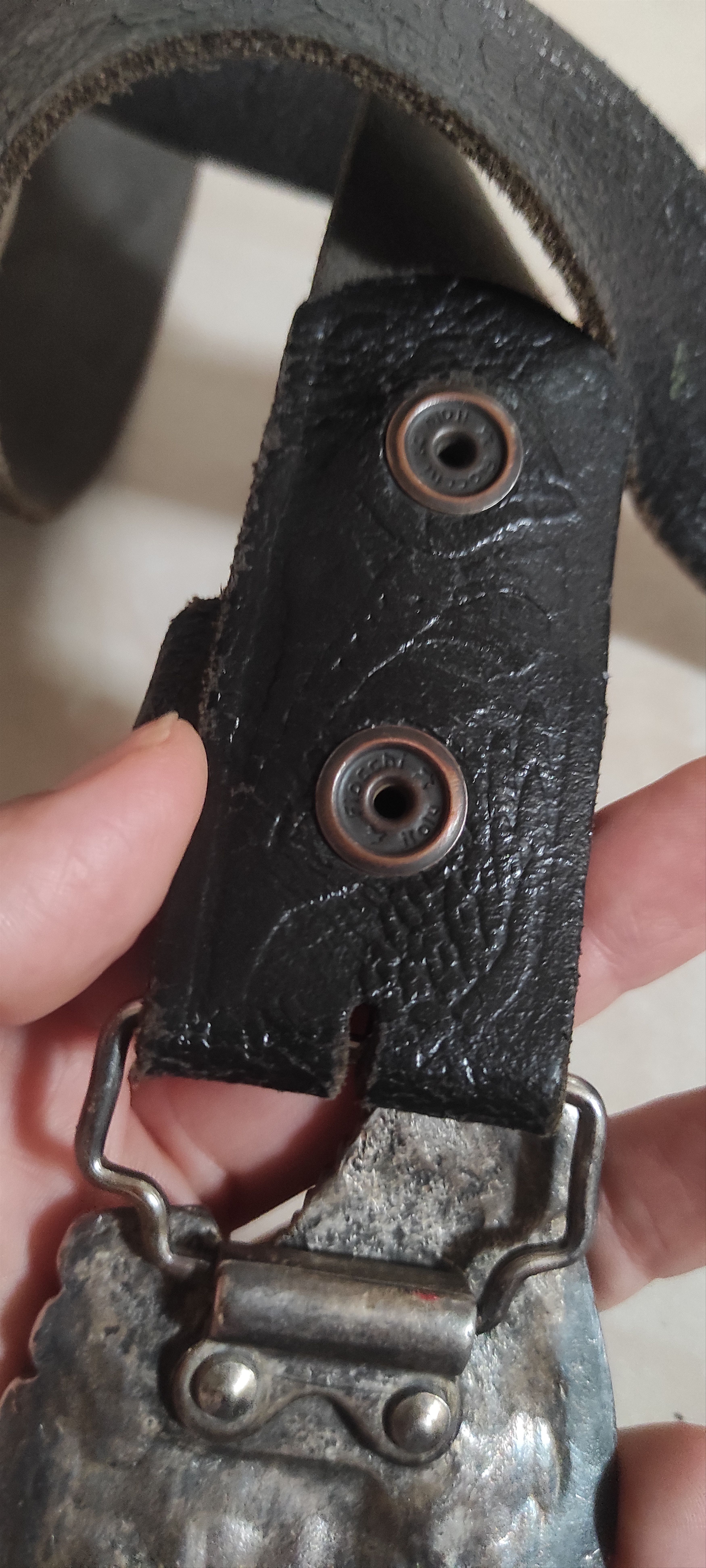 Harley Davidson × Leather Harley Davidson Leather Motor Belt Bald Eagle Made Italy Size ONE SIZE - 13 Thumbnail