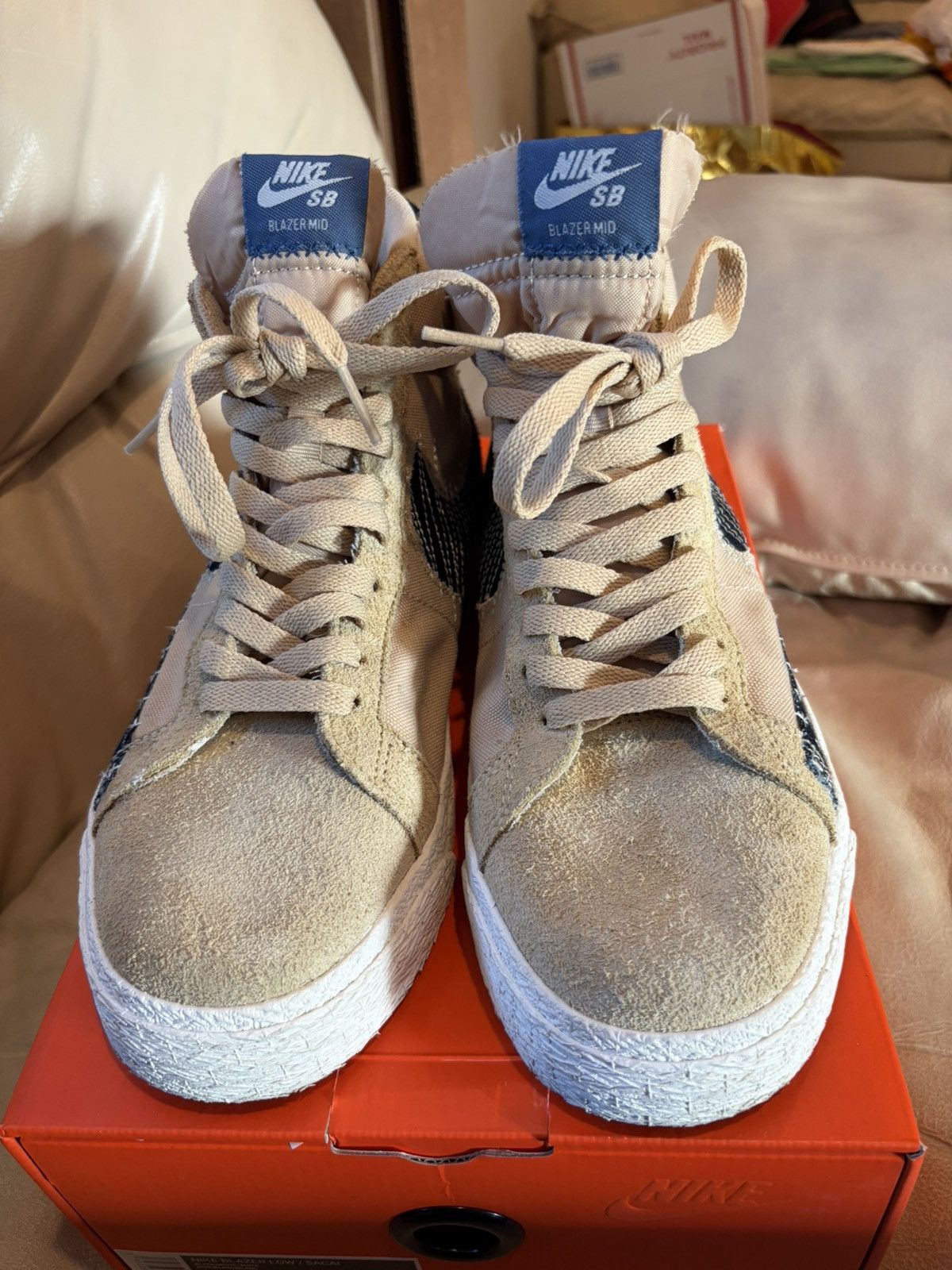 Nike Nike Blazer high "Sashiko Sesame" Size US 9 / EU 42 - 2 Thumbnail
