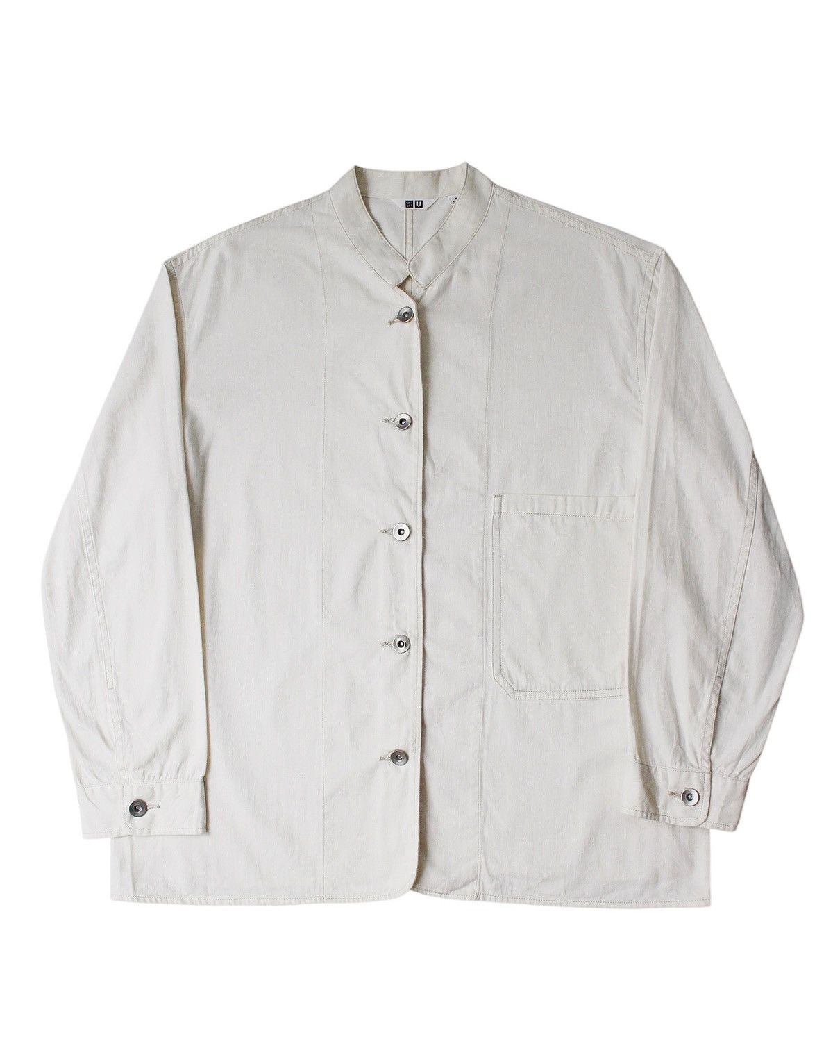 Lemaire Stand Collar Overshirt Zinc Size 44 22AW | Grailed