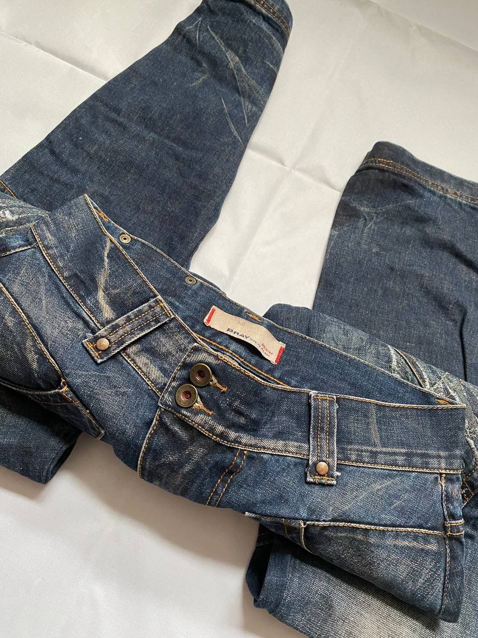 Bray Steve Alan × Designer Bray Steve Alan Distressed Jeans Straight Fit Size US 31 - 14 Thumbnail