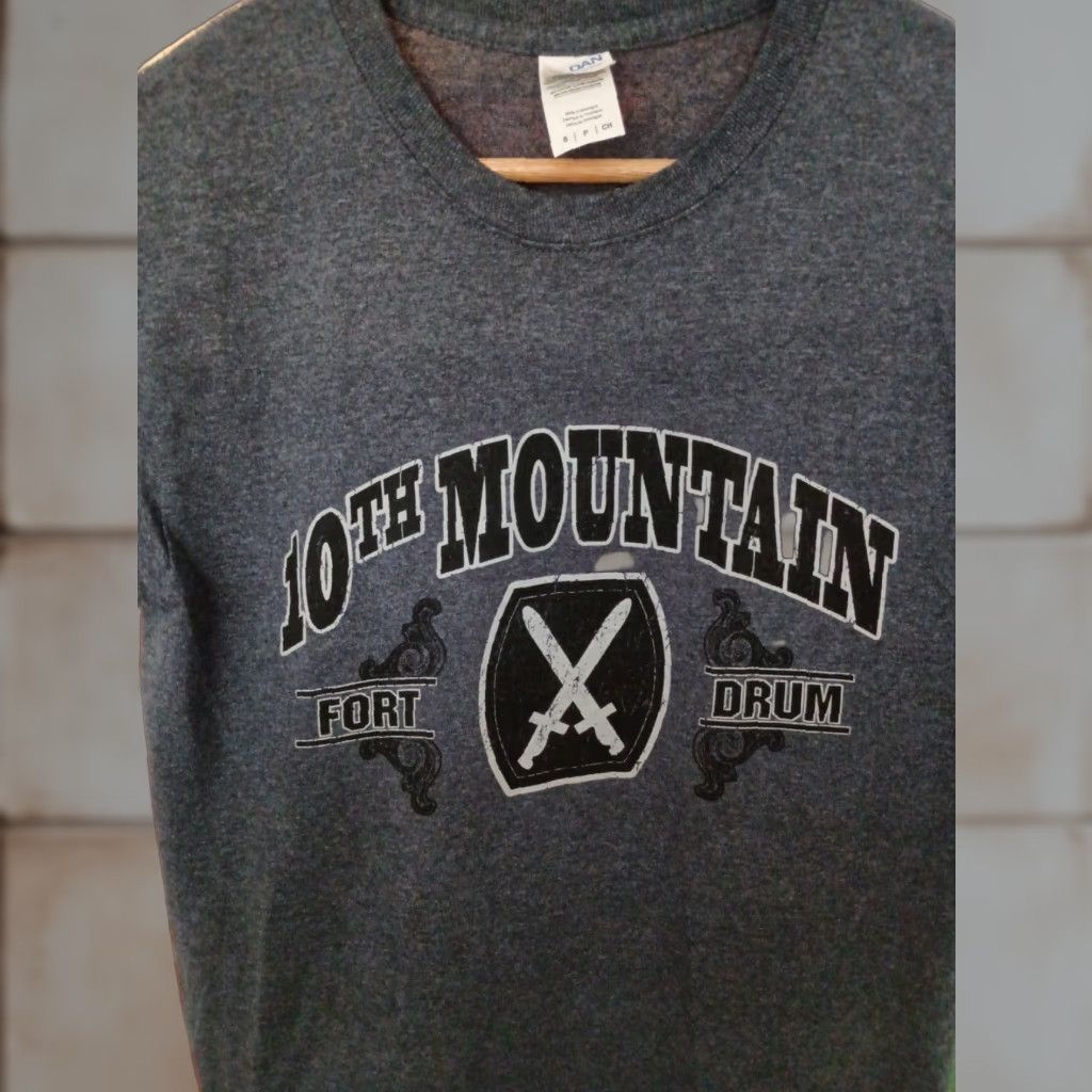 Gildan VINTAGE 10th Mountain Fort Drum Military T-shirt Mens Size S Gray Gildan Shirt Size US S / EU 44-46 / 1 - 1 Thumbnail