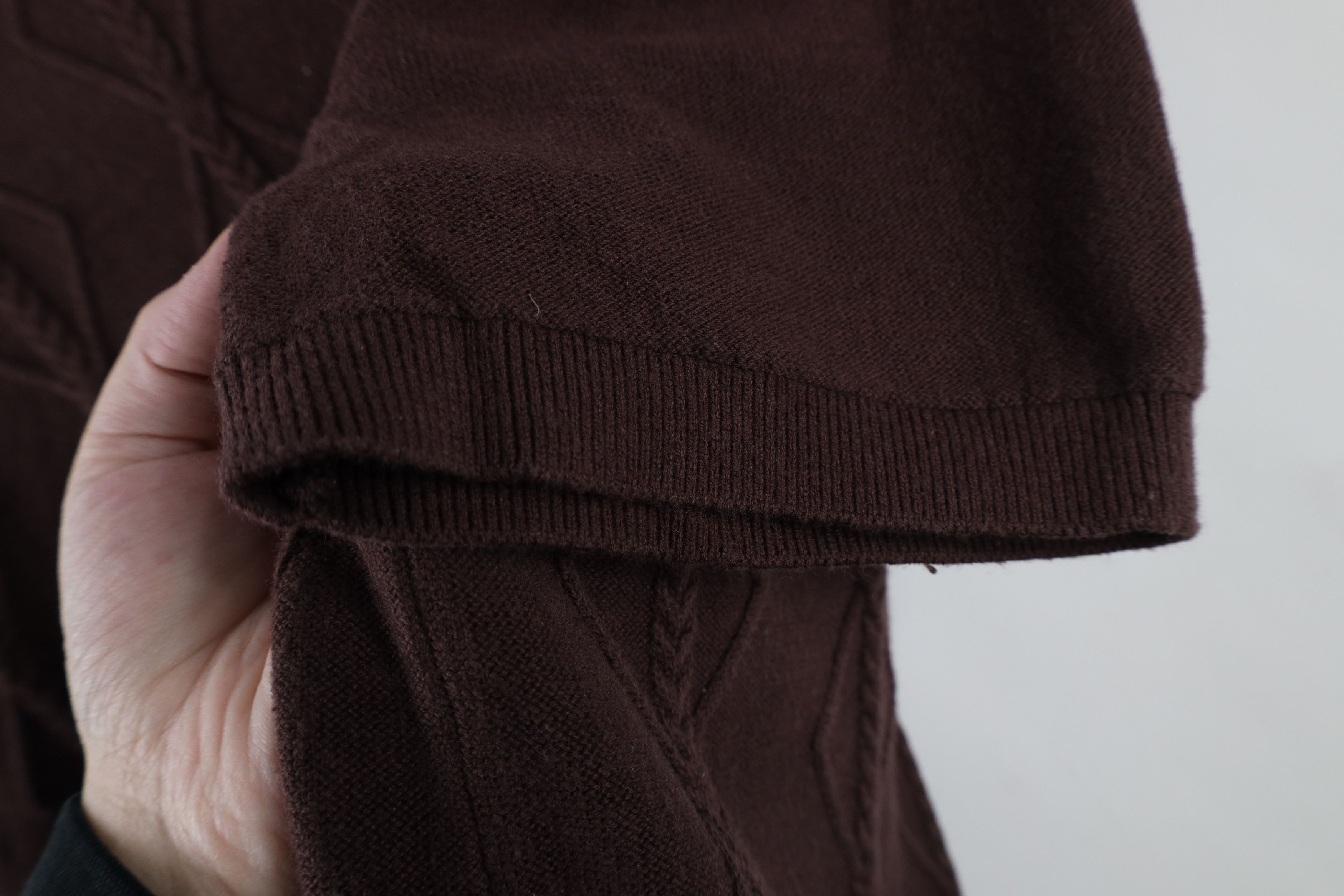 Abercrombie & Fitch × Vintage Vintage Y2K Abercrombie & Fitch Cable Knit Collared Polo Size US L / EU 52-54 / 3 - 7 Thumbnail