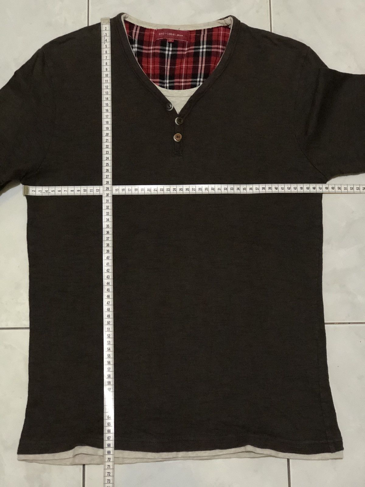 If Six Was Nine anti-label Jean Distressed Layered Grunge Plaid Inner Detail Size US XL / EU 56 / 4 - 18 Thumbnail