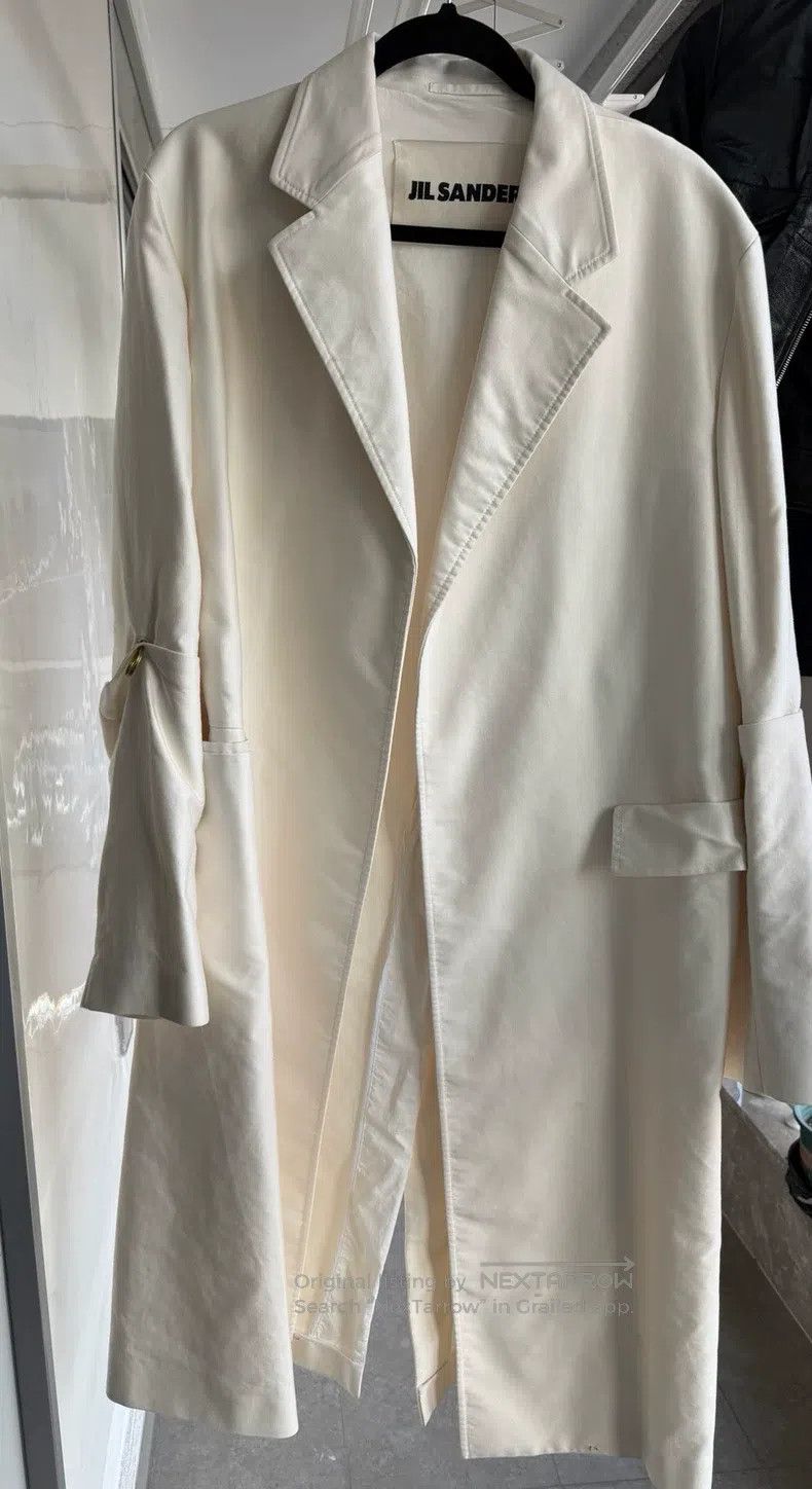 Jil Sander Jil Sander size 48 Heavyweight White Overcoat Trench Size L / US 10 / IT 46 - 1 Thumbnail