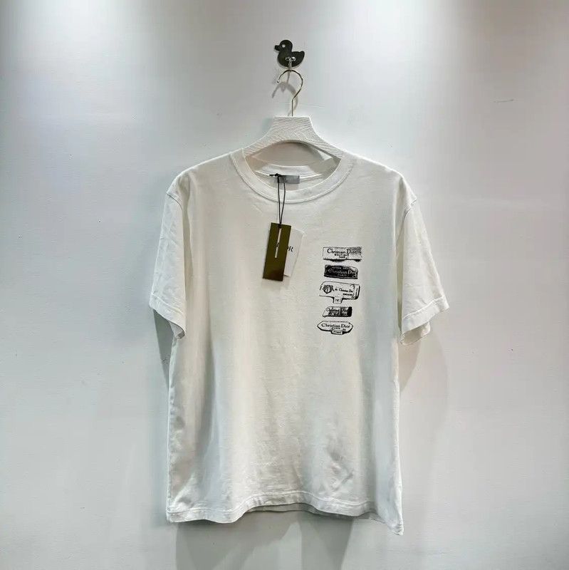Dior Dior White Cotton Men's T-shirt 0089 Size US S / EU 44-46 / 1 - 1 Thumbnail
