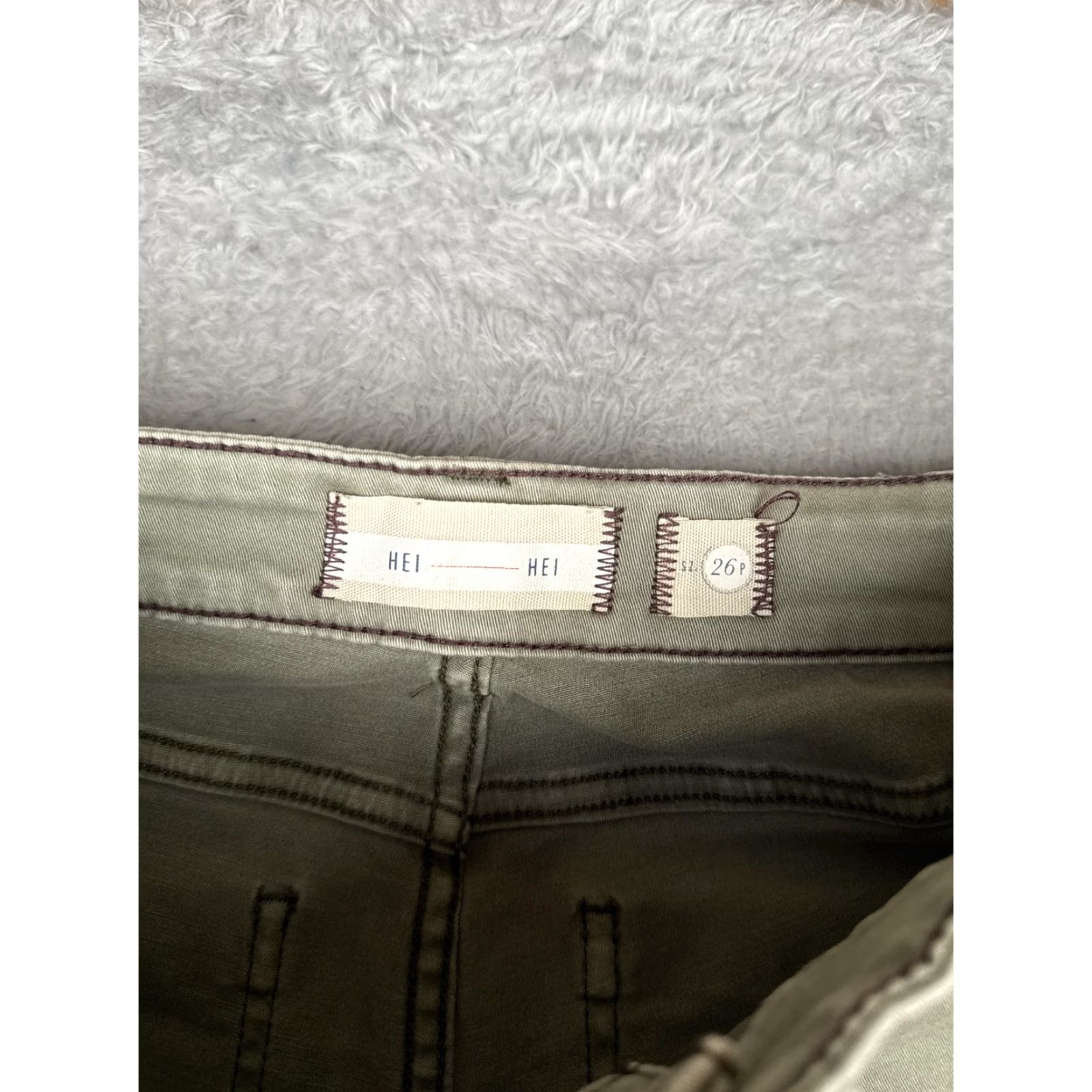 Anthropologie Anthropologie Hei Hei Jeans Womens 26P Green Cargo Skinny Twill Stretch Petite Pants Size 26" / US 2 / IT 38 - 6 Thumbnail