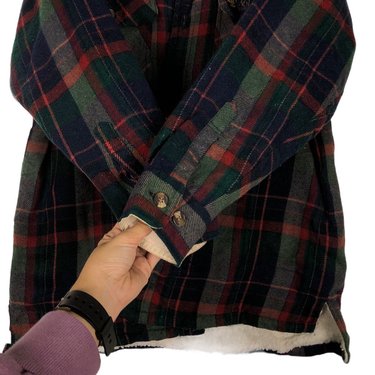 Flannel 🔥Vtg Flannel Wool Jacket Eagle Japan Tartan Design Checked Size US M / EU 48-50 / 2 - 13 Thumbnail