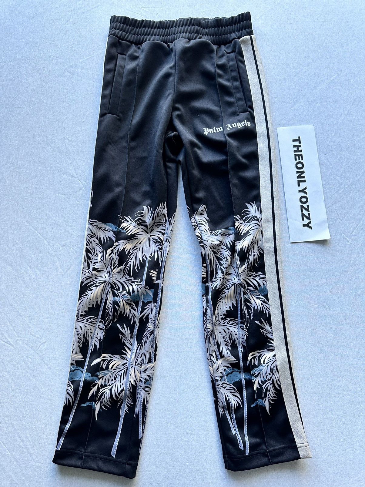 image of Palm Angels Black Palm Tree Track Pant Size Small, Men's