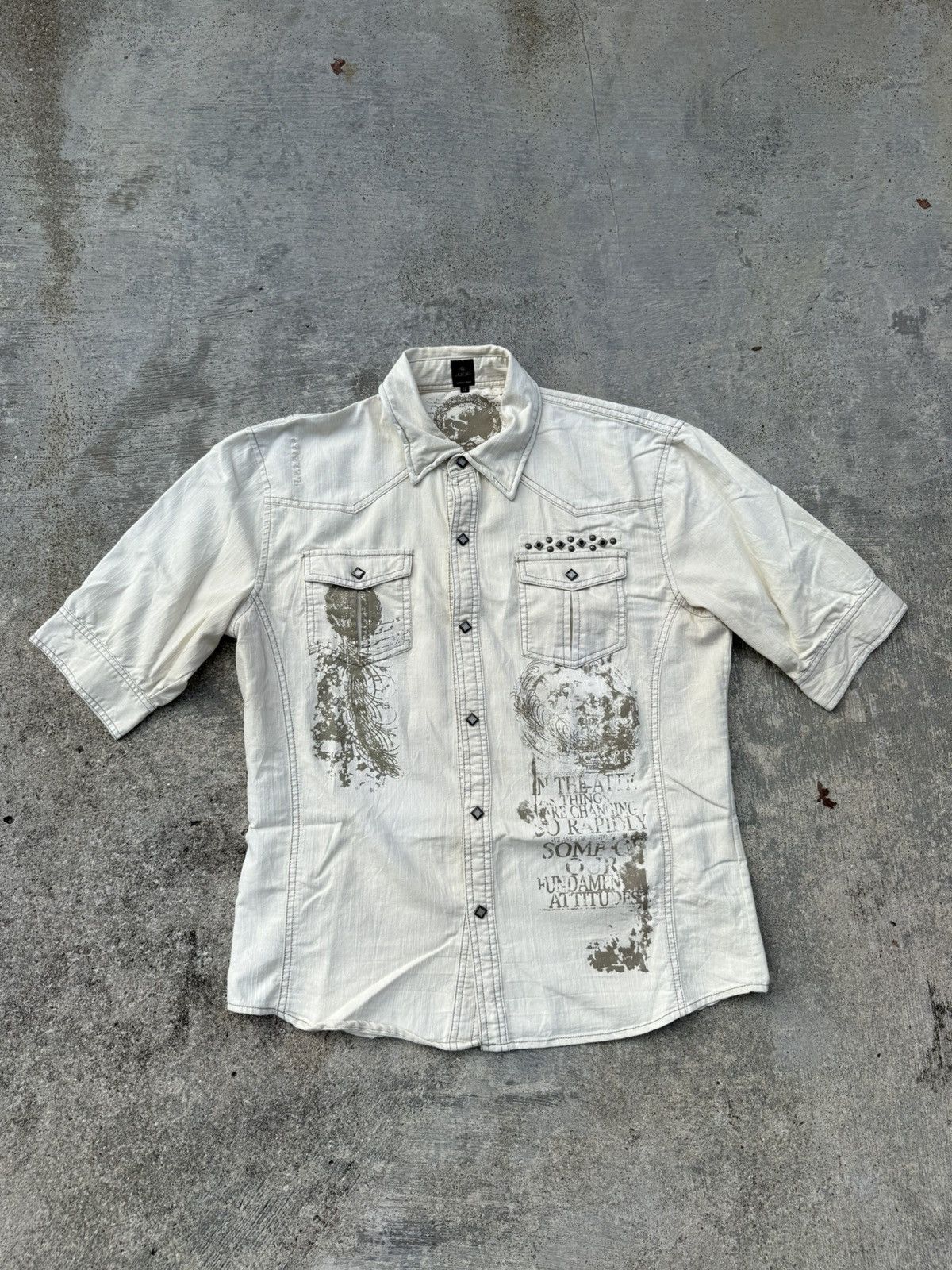 semanticdesign SEMANTIC DESIGN JAPAN Y2K GOTHIC GORP RAVE TORNADO PUNK STUD Size US L / EU 52-54 / 3 - 1 Thumbnail