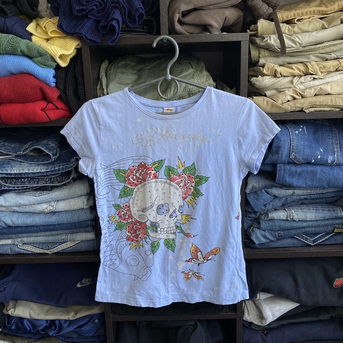 Ed Hardy Vintage Ed Hardy by Christian Audigier y2k opium tee Size L / US 10 / IT 46 - 1 Thumbnail