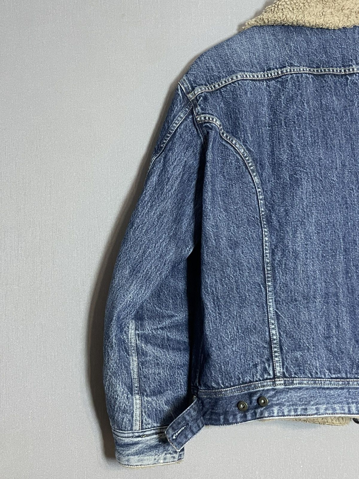 Diesel Vintage Diesel Cropped Washed Denim Sherpa Jacket Hedi RRL Size US XL / EU 56 / 4 - 13 Thumbnail