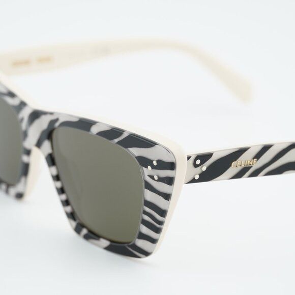 Celine Celine CL40187I 99E Sunglasses White and Black Animal Size ONE SIZE - 8 Thumbnail