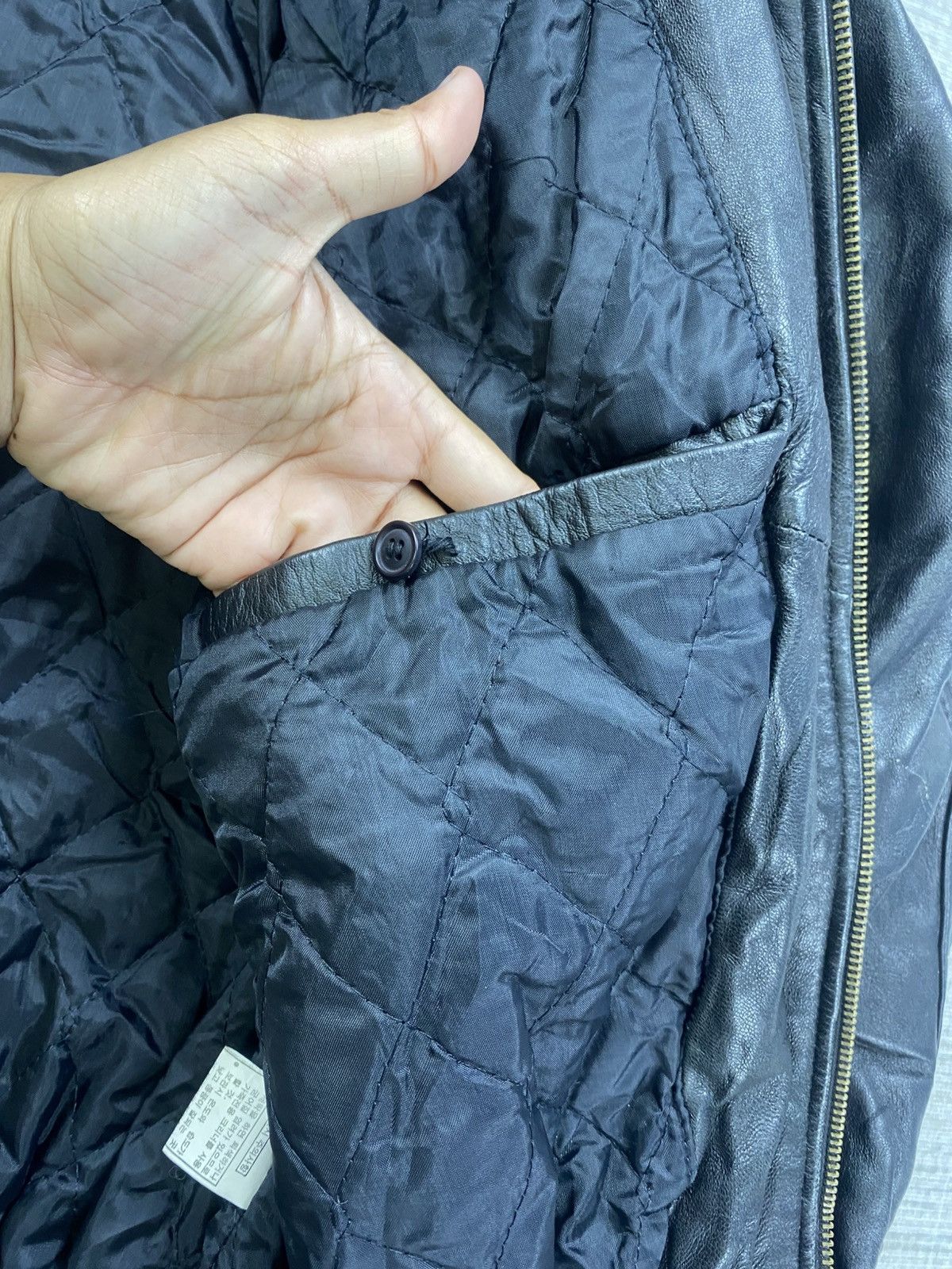 Japanese Brand × Vintage Vintage Marciano Rare Mink Fur Black Leather Jacket Size US L / EU 52-54 / 3 - 12 Thumbnail