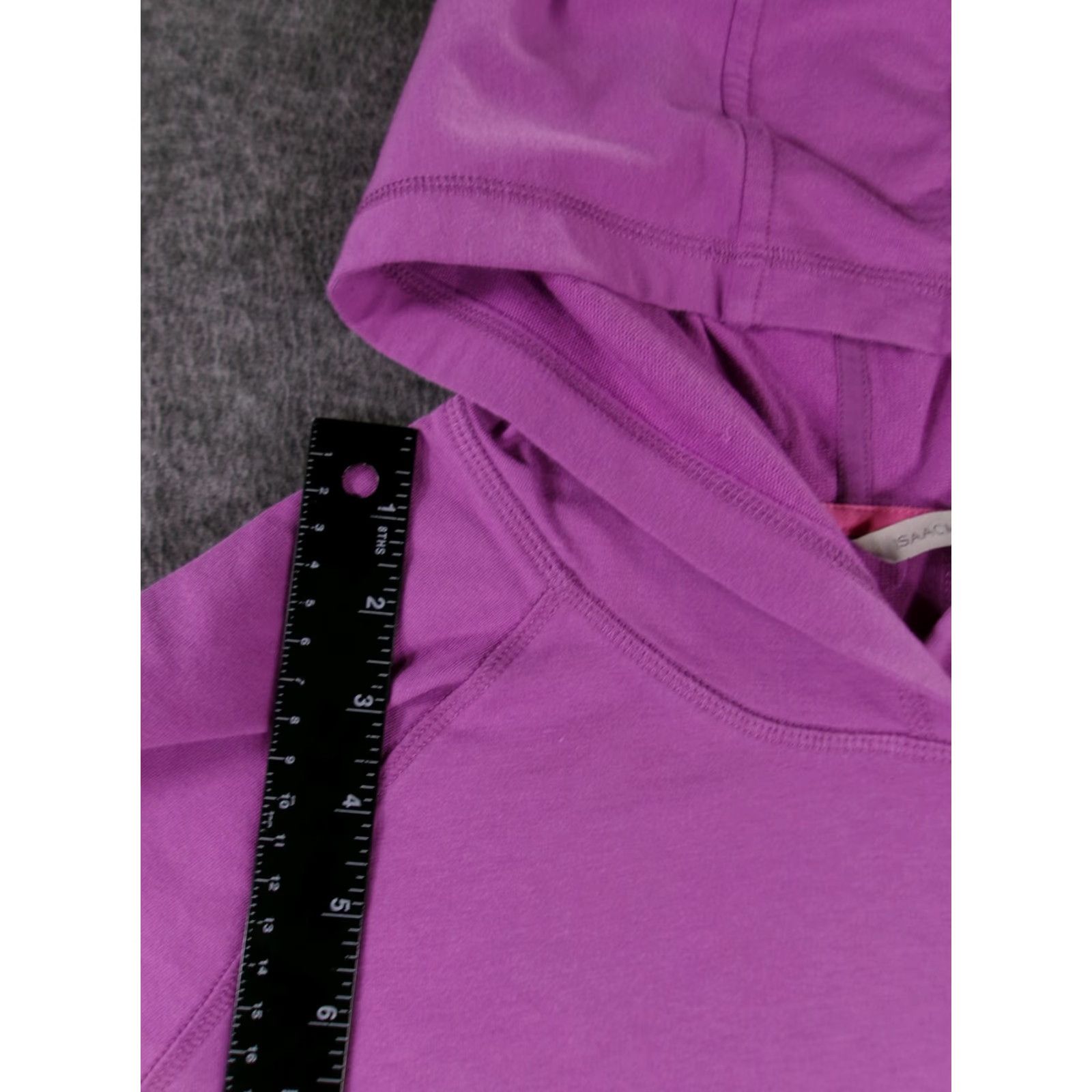 Isaac Mizrahi Isaac Mizrahi Sweatshirt Dress Women L Purple Hooded Short Sleeve Cotton Modal Spandex Solid T-Shirt Dress Size L / US 10 / IT 46 - 4 Thumbnail
