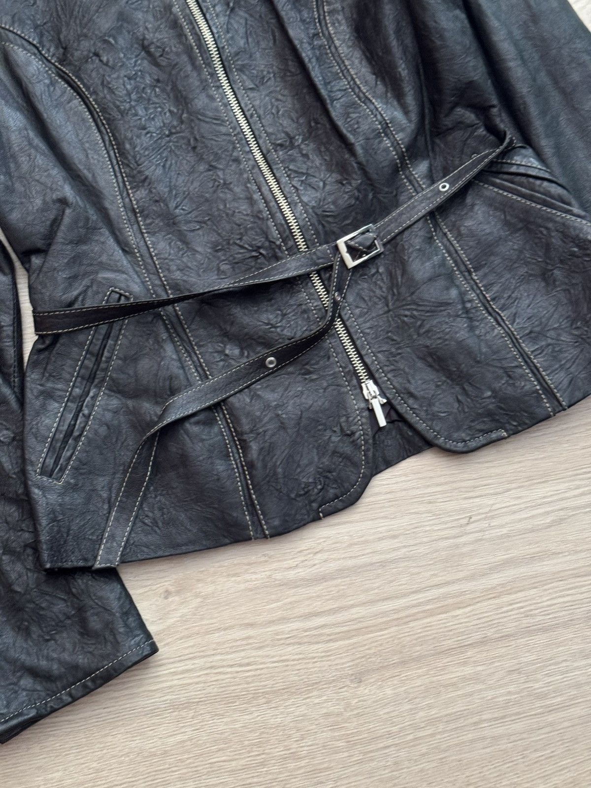 Genuine Leather Vintage Women’s Genuine Leather Black Moto Racing Jacket Size M / US 6-8 / IT 42-44 - 3 Thumbnail