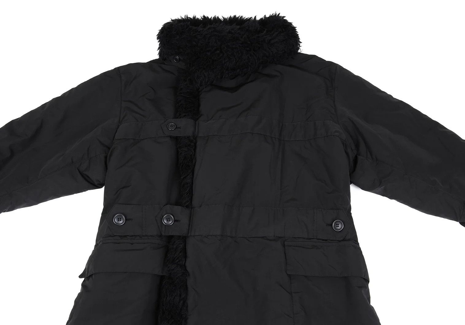 Issey Miyake Polyester Padded Long Coat in Black, Size M Size US M / EU 48-50 / 2 - 2 Thumbnail