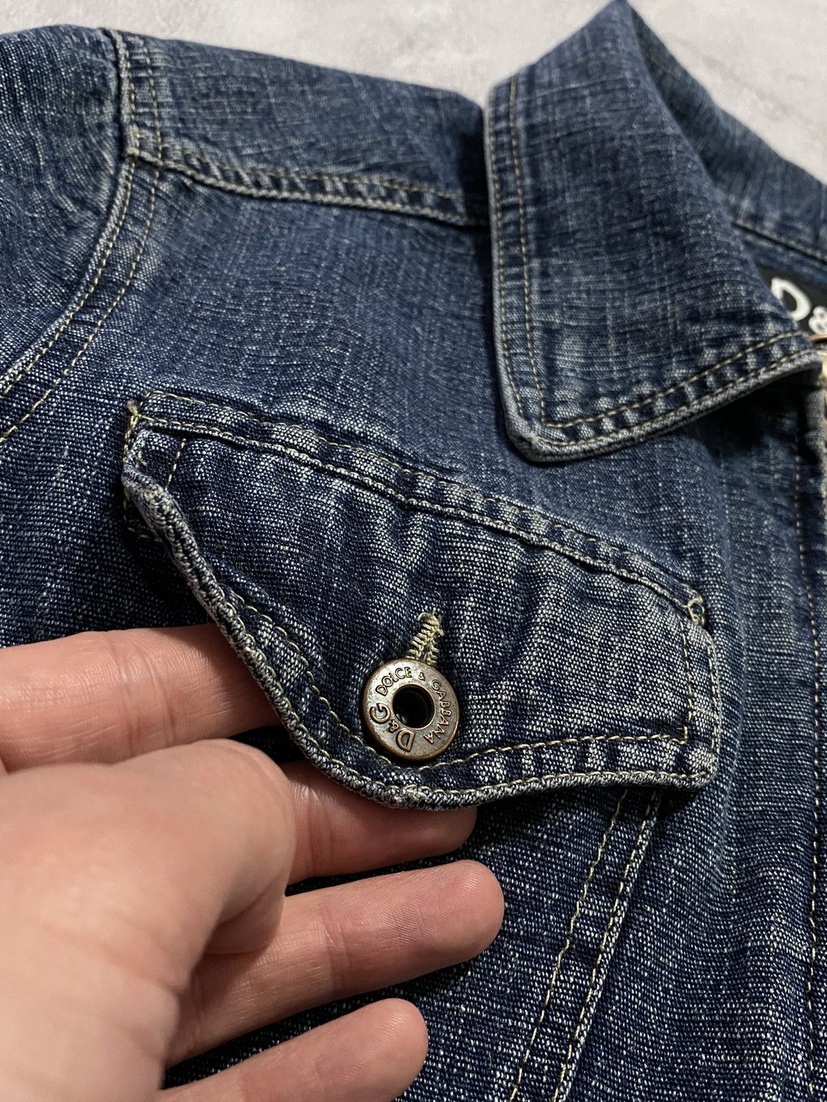 Dolce & Gabbana 🤩 Vintage 2000s Denim Jeans Trucker Jacket Dolce Gabbana D&G Size S / US 4 / IT 40 - 6 Thumbnail