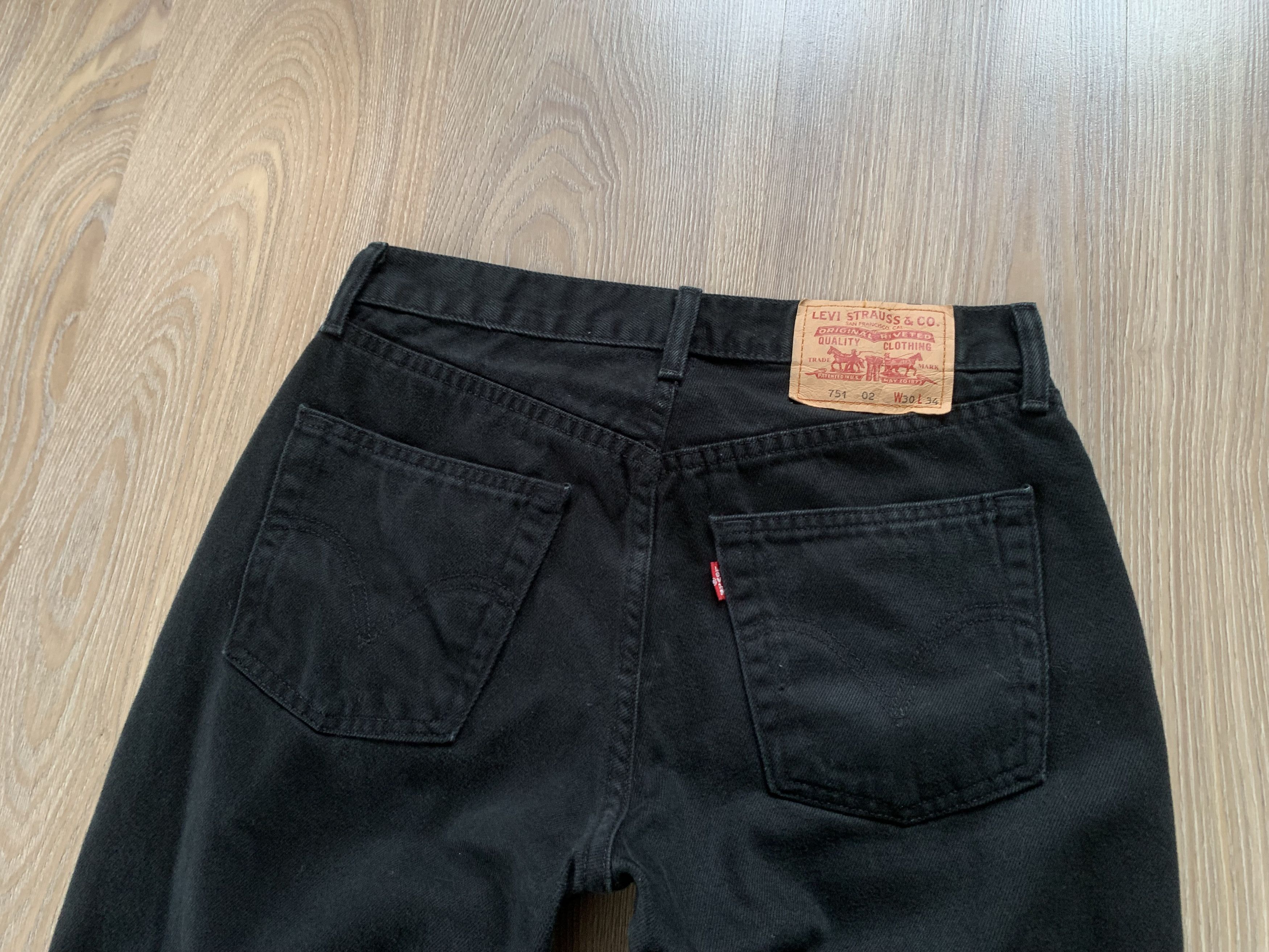 Levi's Levi’s 751 Black Straight Fit Jeans Size US 30 / EU 46 - 6 Thumbnail