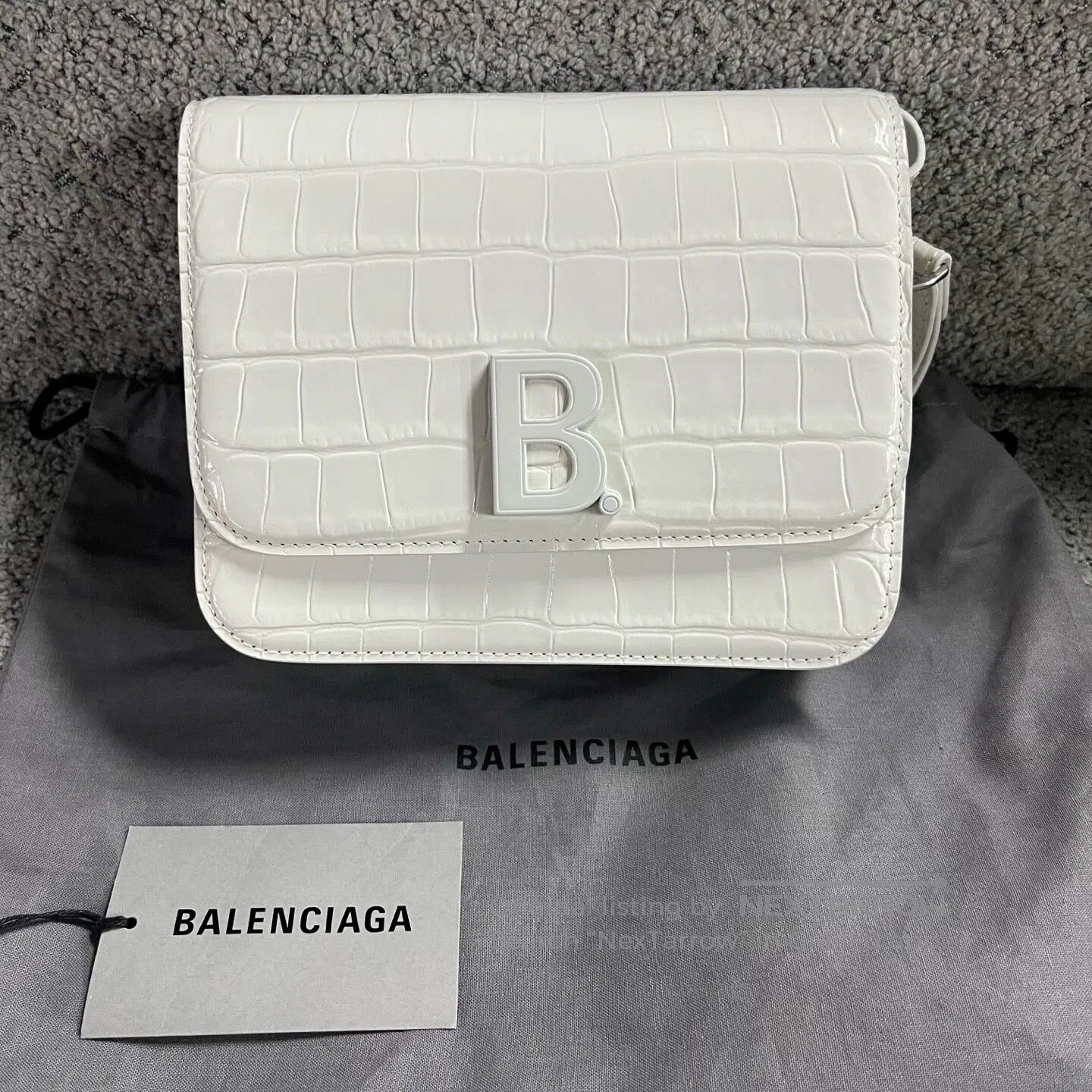 Balenciaga Balenciaga Black bag with a logo featuring a printed white Size ONE SIZE - 1 Thumbnail