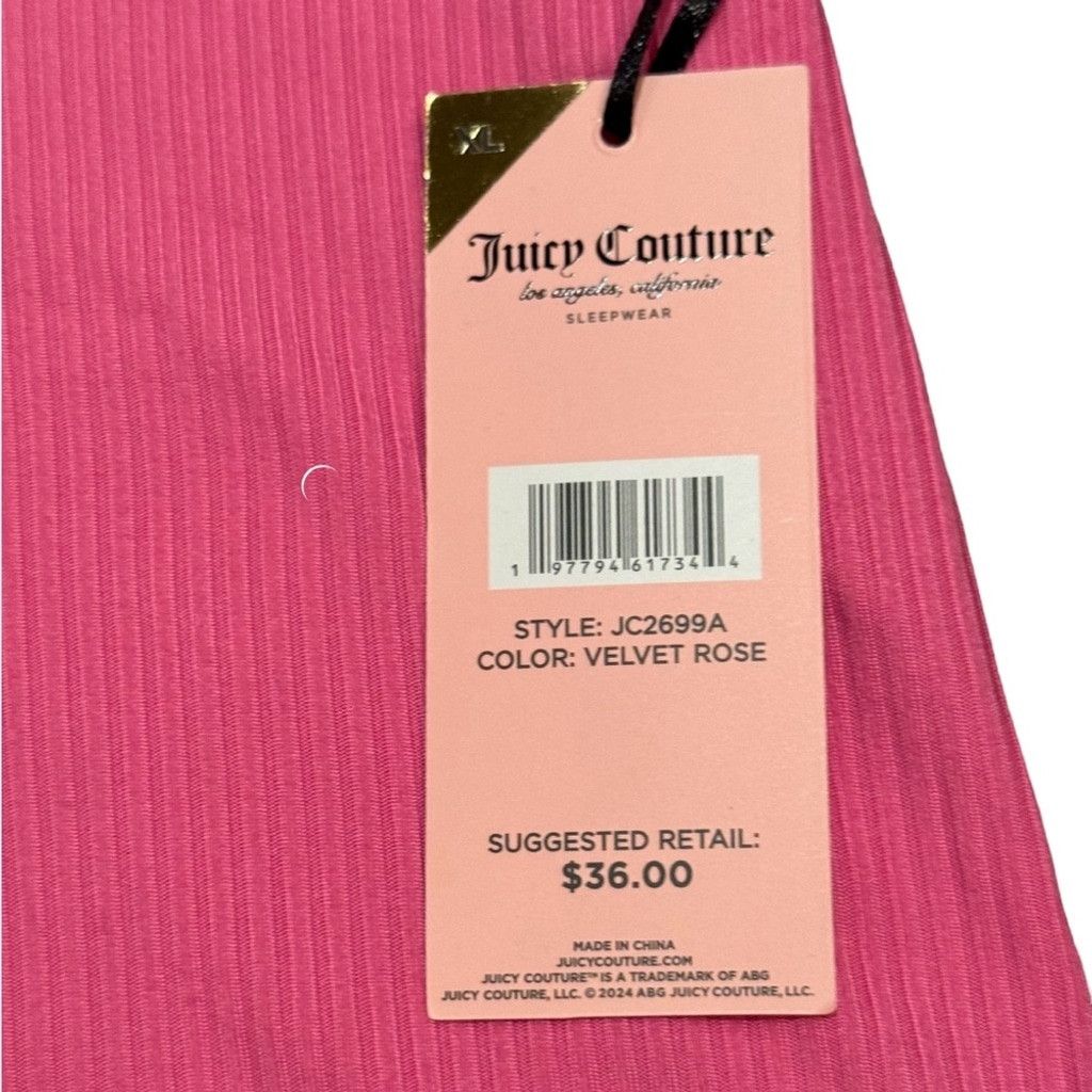 Juicy Couture Juicy Couture Rose Ribbed Cotton Iconic Bling Logo Shorts XL Size 32" / US 10 / IT 46 - 2 Thumbnail