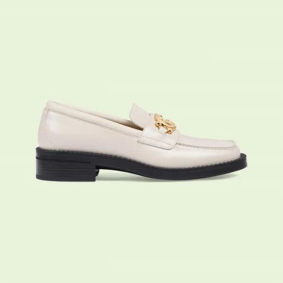 Gucci o1s1wg110125 G Interlocking Loafers in White Size US 8 / IT 38 - 1 Preview