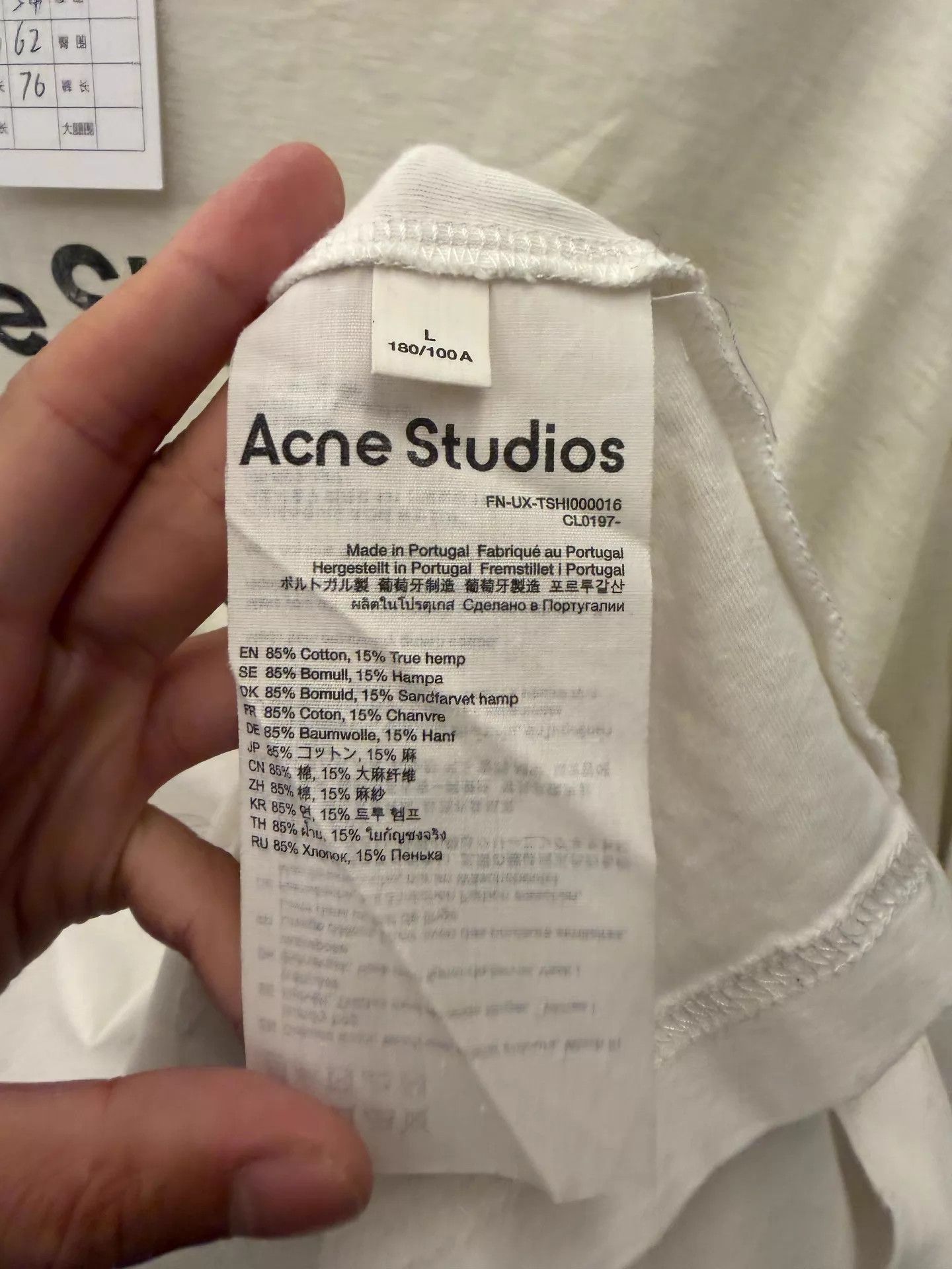 Acne Studios Acne 1996 Vintage Logo Crew LS White Tee L Unisex Size US L / EU 52-54 / 3 - 4 Thumbnail