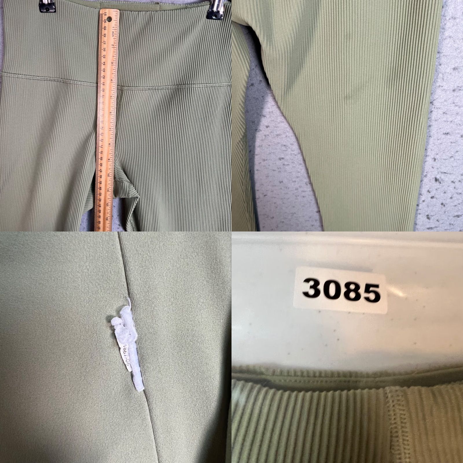 Athleta VINTAGE Athleta Elation Rib Leggings Womens Large Light Green High-Waisted Yoga Size 36" / US 14 / IT 50 - 8 Thumbnail