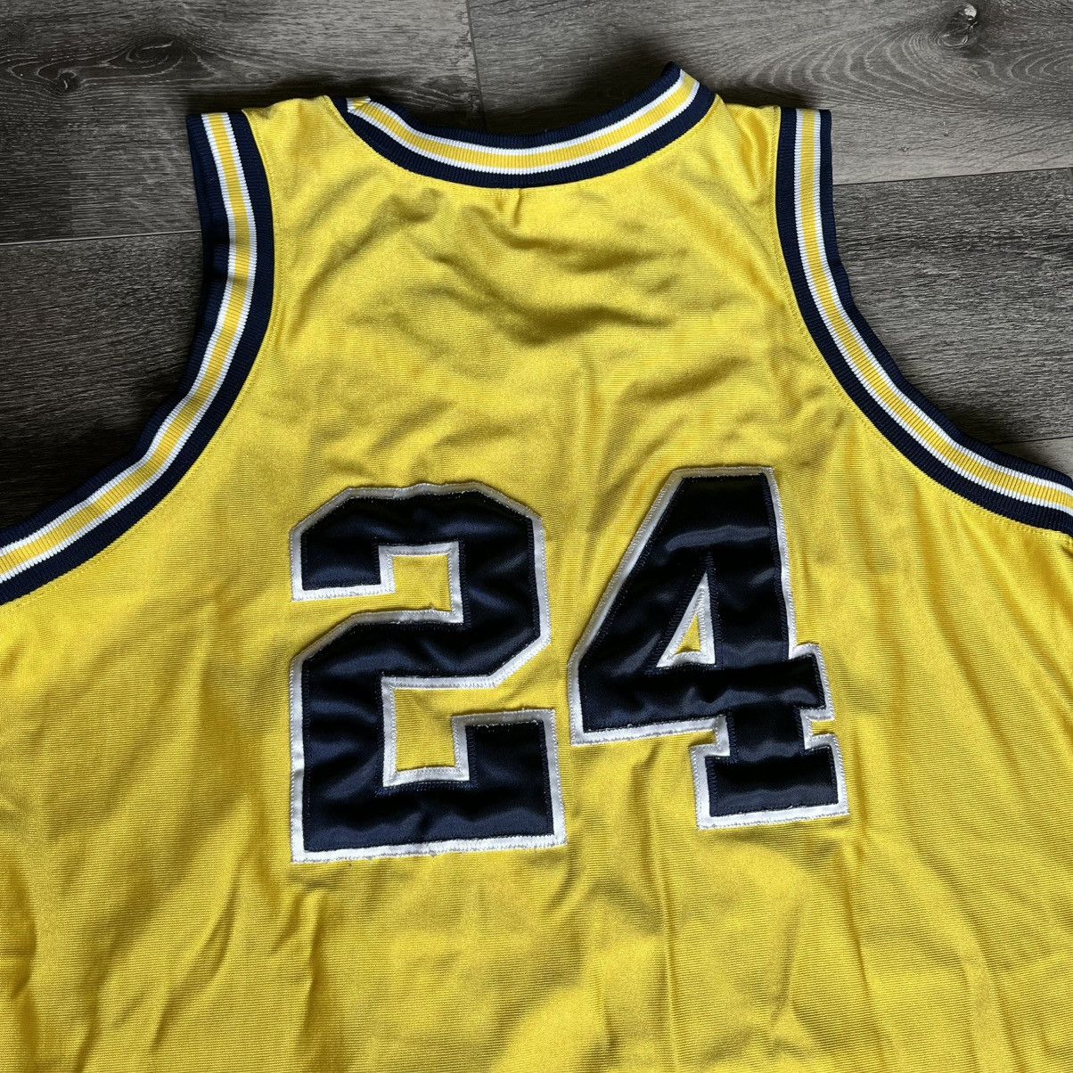Nike × Vintage Vintage Nike Michigan Wolverines Jimmy King Fab 5 Jersey #24 Size US L / EU 52-54 / 3 - 8 Thumbnail