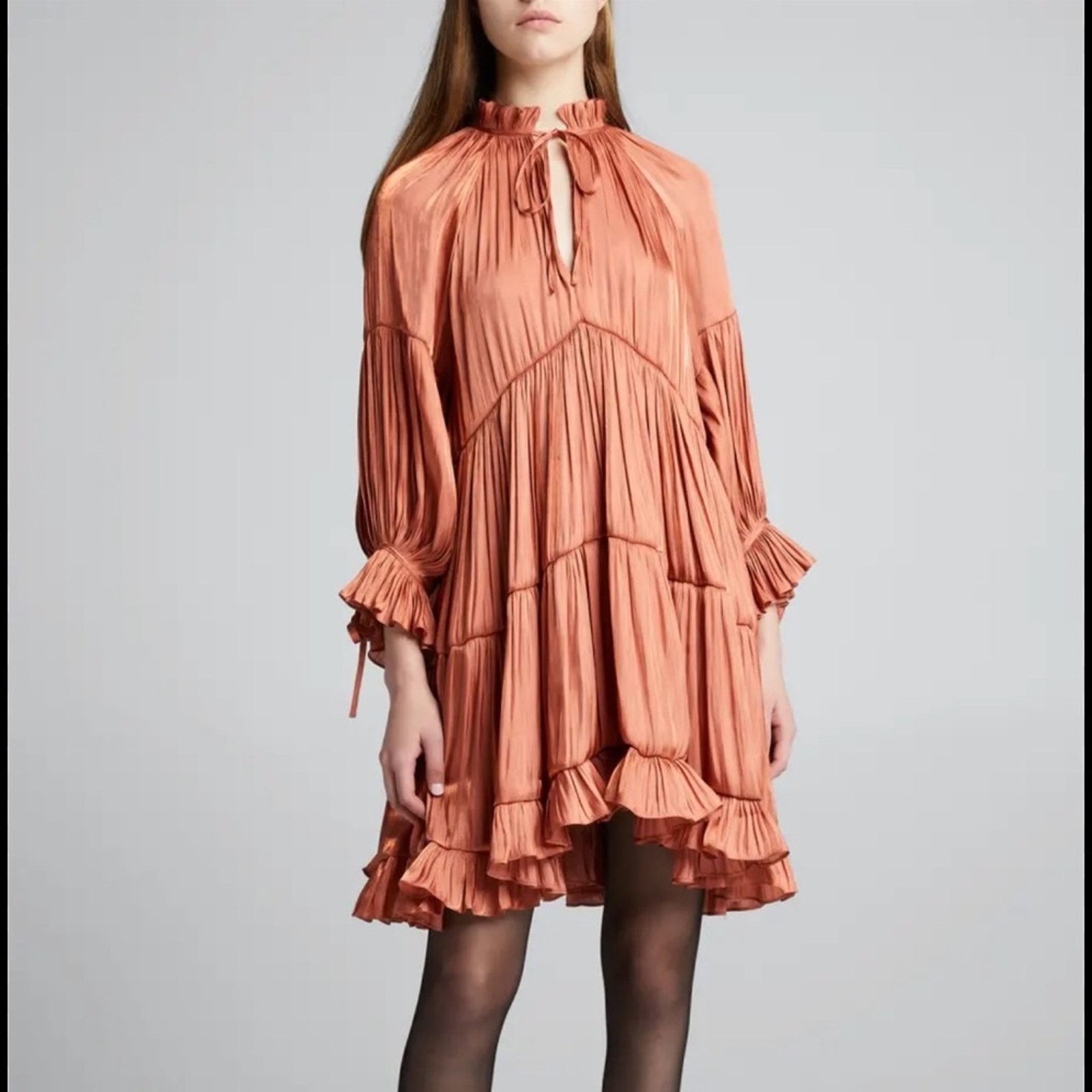 Cinq a Sept Cinq à Sept Phyllis Shirred Peasant Dress - Size 0 Size XS / US 0-2 / IT 36-38 - 1 Thumbnail