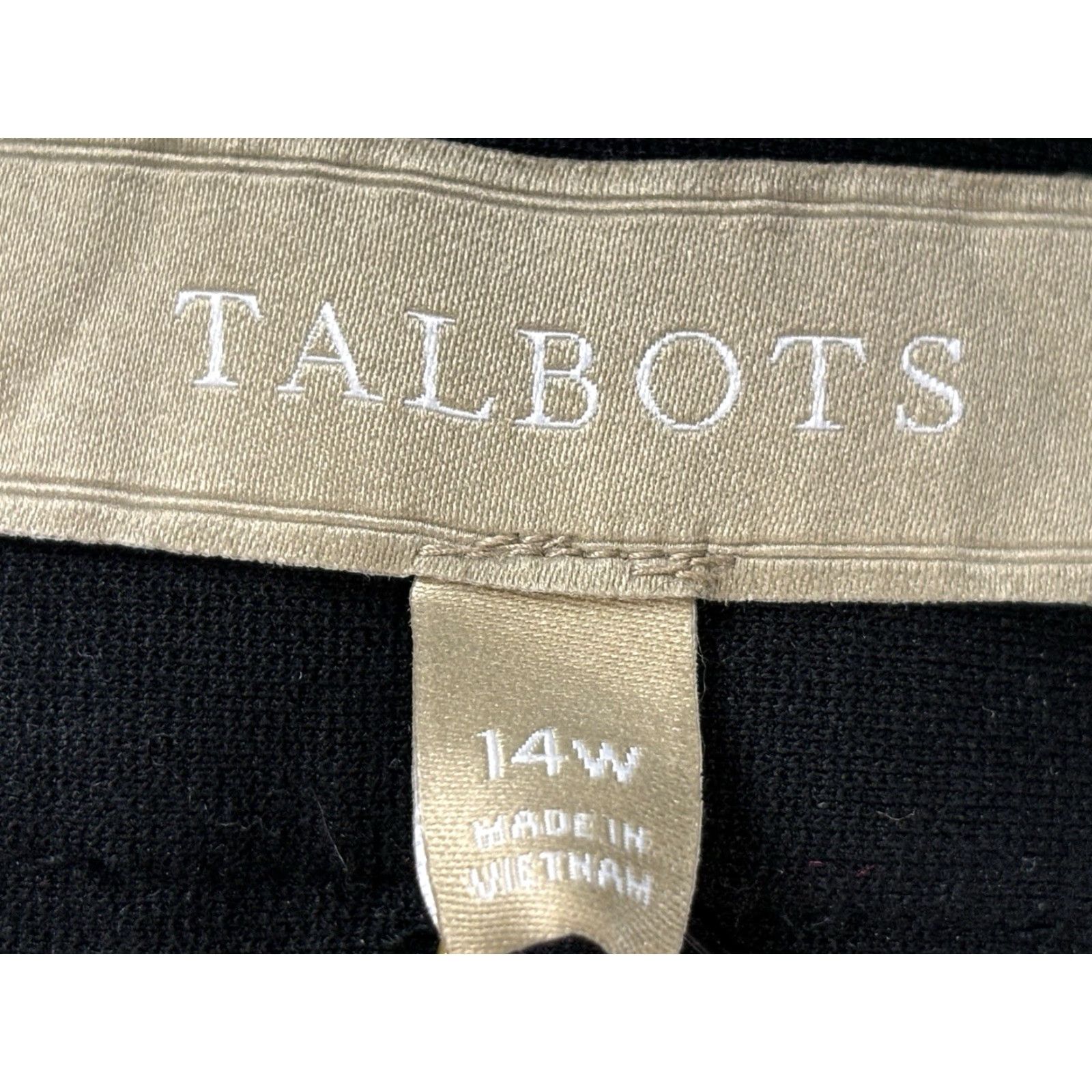 Talbots Talbots Dress Pants Pants 14W Plus Black Women’s Career Business Knit Rayon Flat Front Solid Solid Pattern Zip - Mens? Size 36" / US 14 / IT 50 - 5 Thumbnail