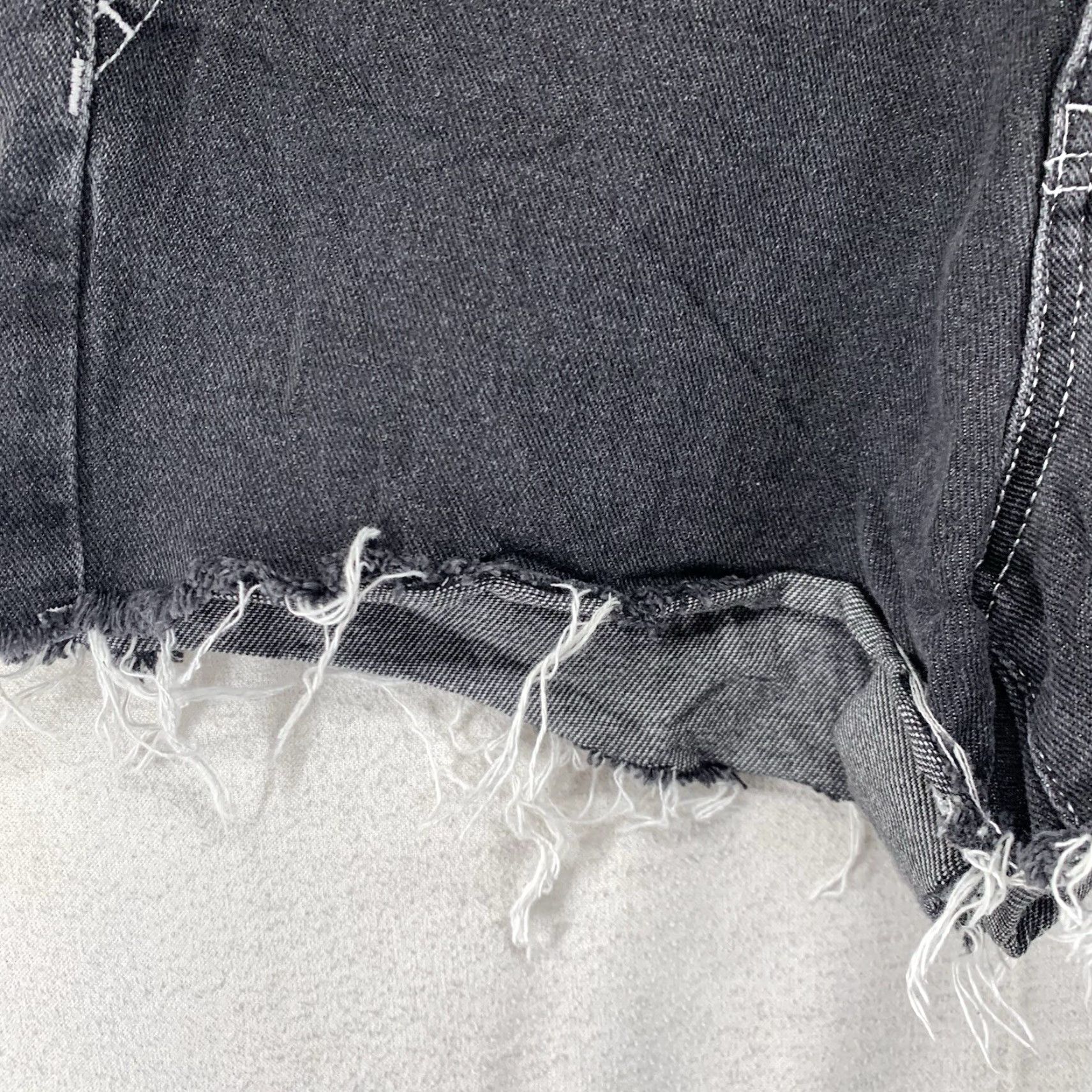 Pacsun Pacsun Denim Shorts Women's High Rise Festival Cutoff Grey 25x2 Raw Hem Casual 90s Womens Size 42" / US 20 - 5 Thumbnail