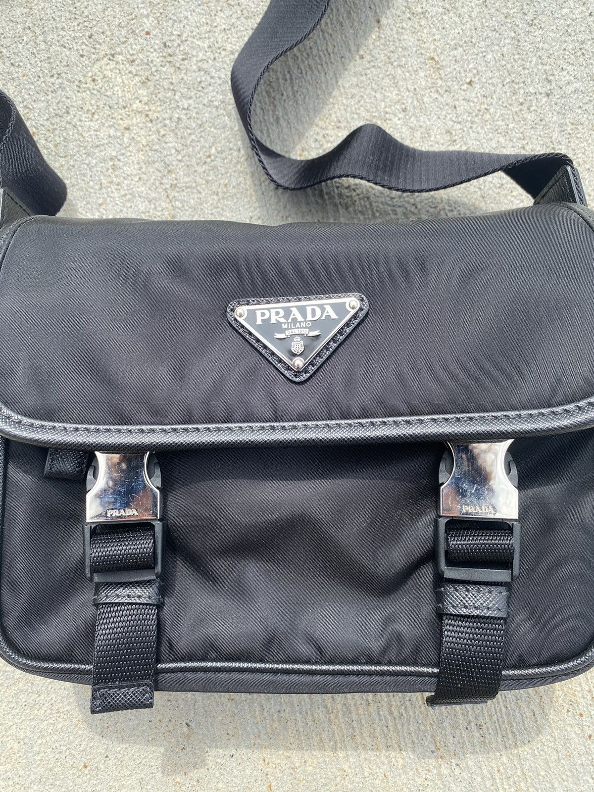 Prada PRADA Re-Nylon and Saffiano leather shoulder bag Size ONE SIZE - 4 Thumbnail