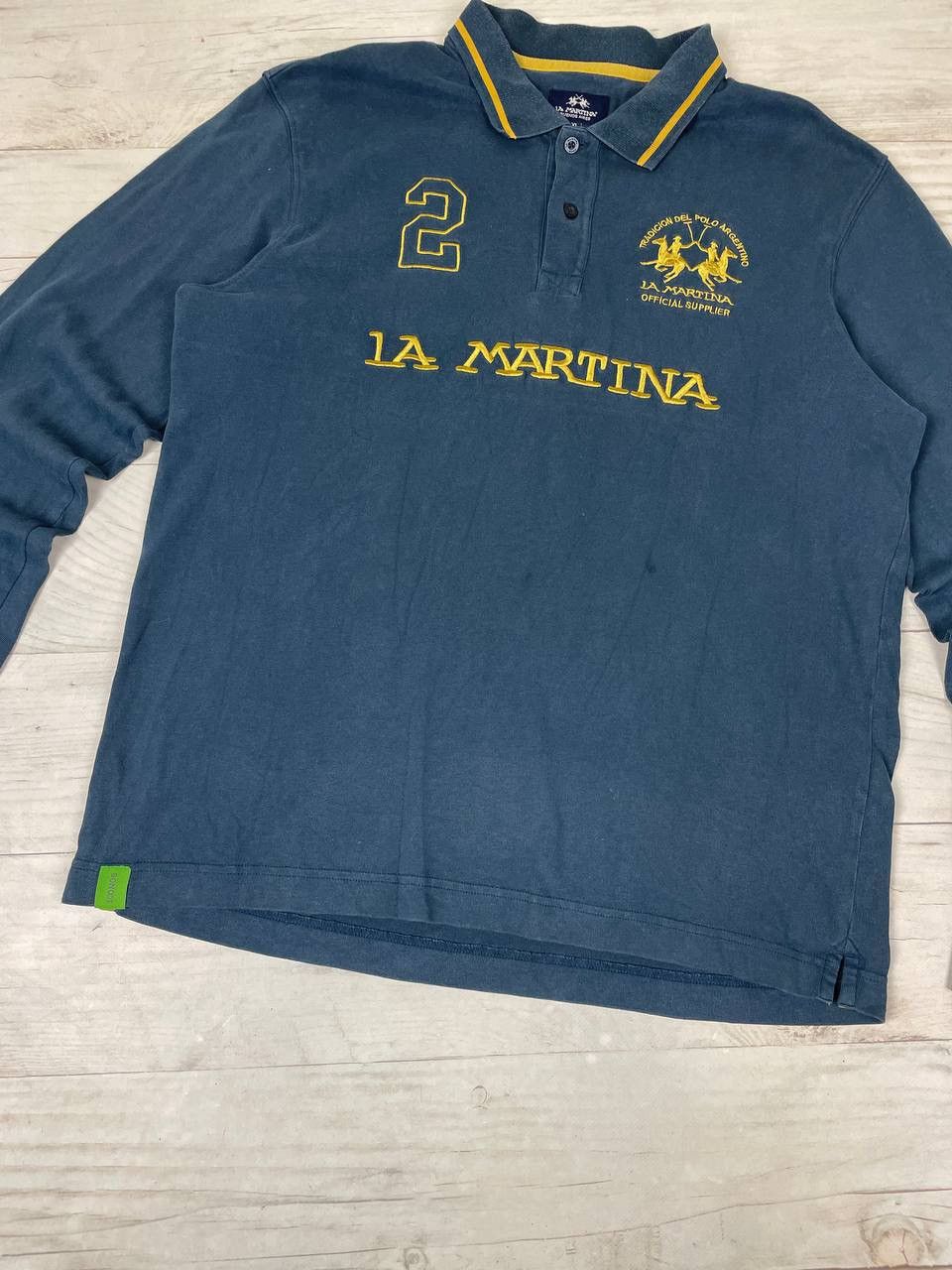 La Martina Vintage La Martina Polo Long Sleeve Shirt Big Logo Size US XL / EU 56 / 4 - 3 Thumbnail