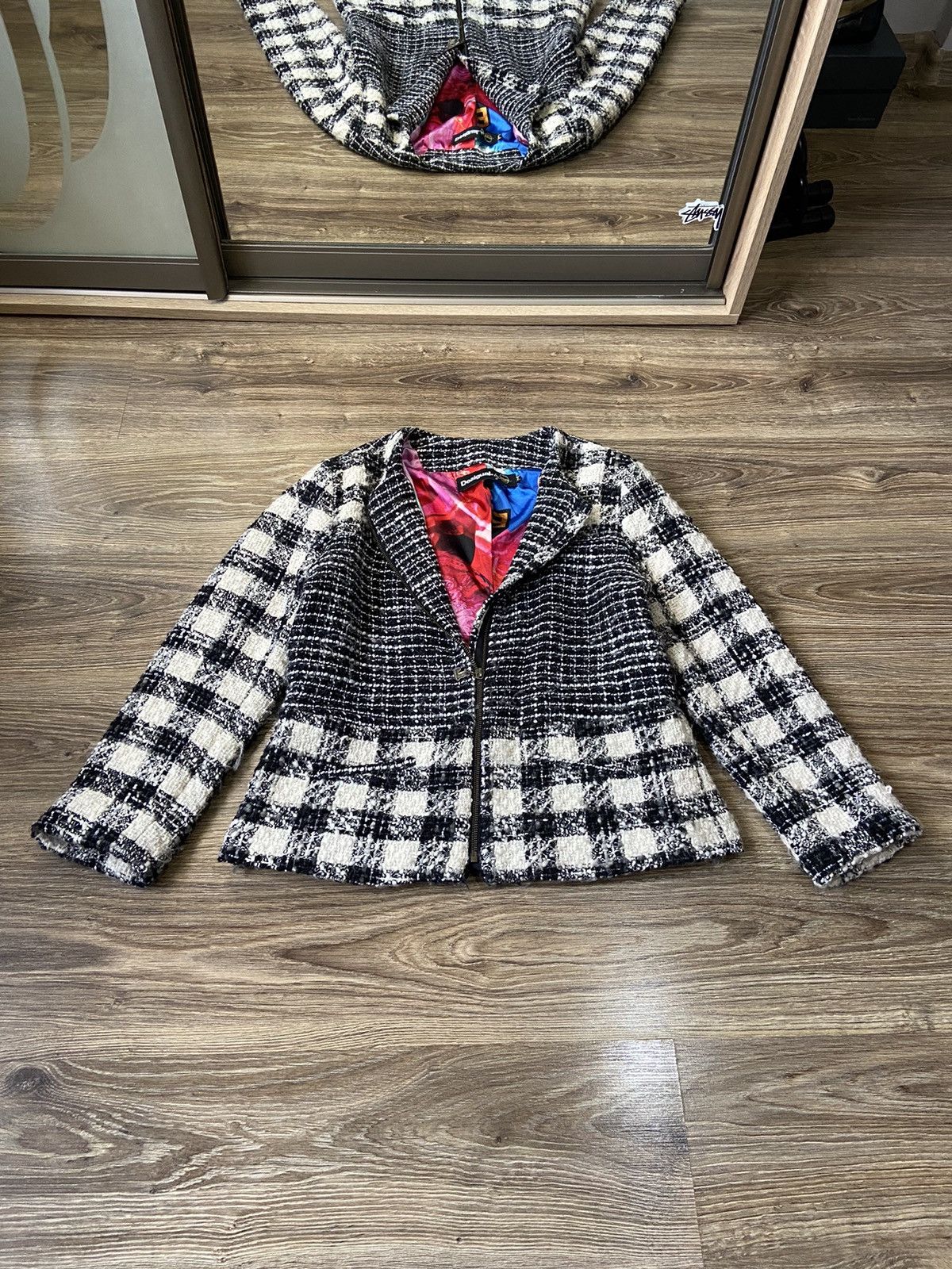 Pendleton authentic vintage tartan print trench jacket rare academia medium