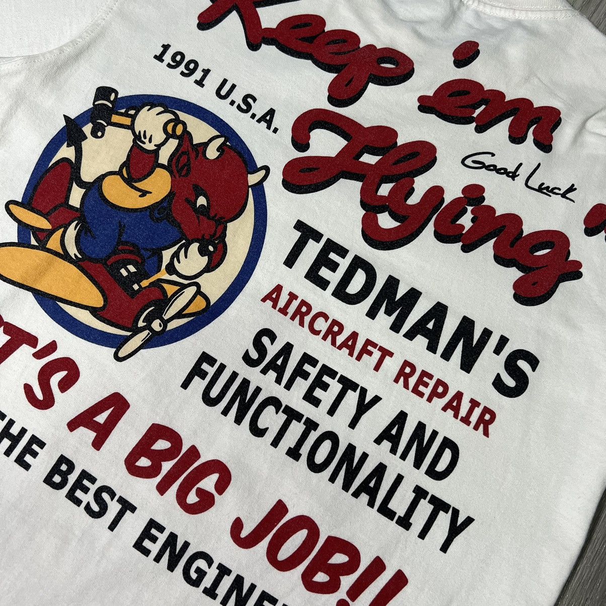 Japanese Brand × Tedman × Vintage Vintage Tedman 1991 "Keep em Flying" Tee Size US S / EU 44-46 / 1 - 9 Thumbnail